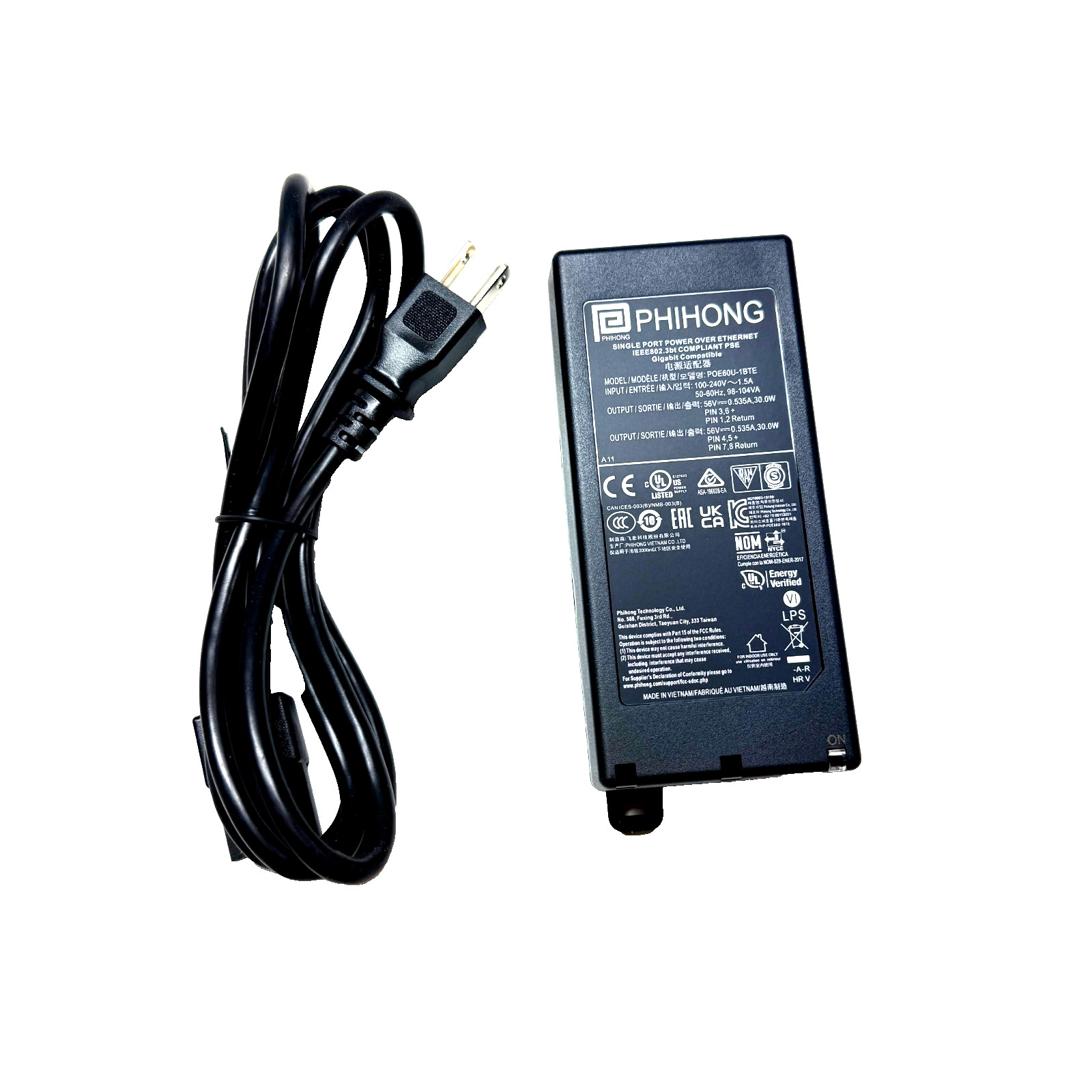 Motorola POE60U-1BTE 60W POE++ 1 Port Power Supply
