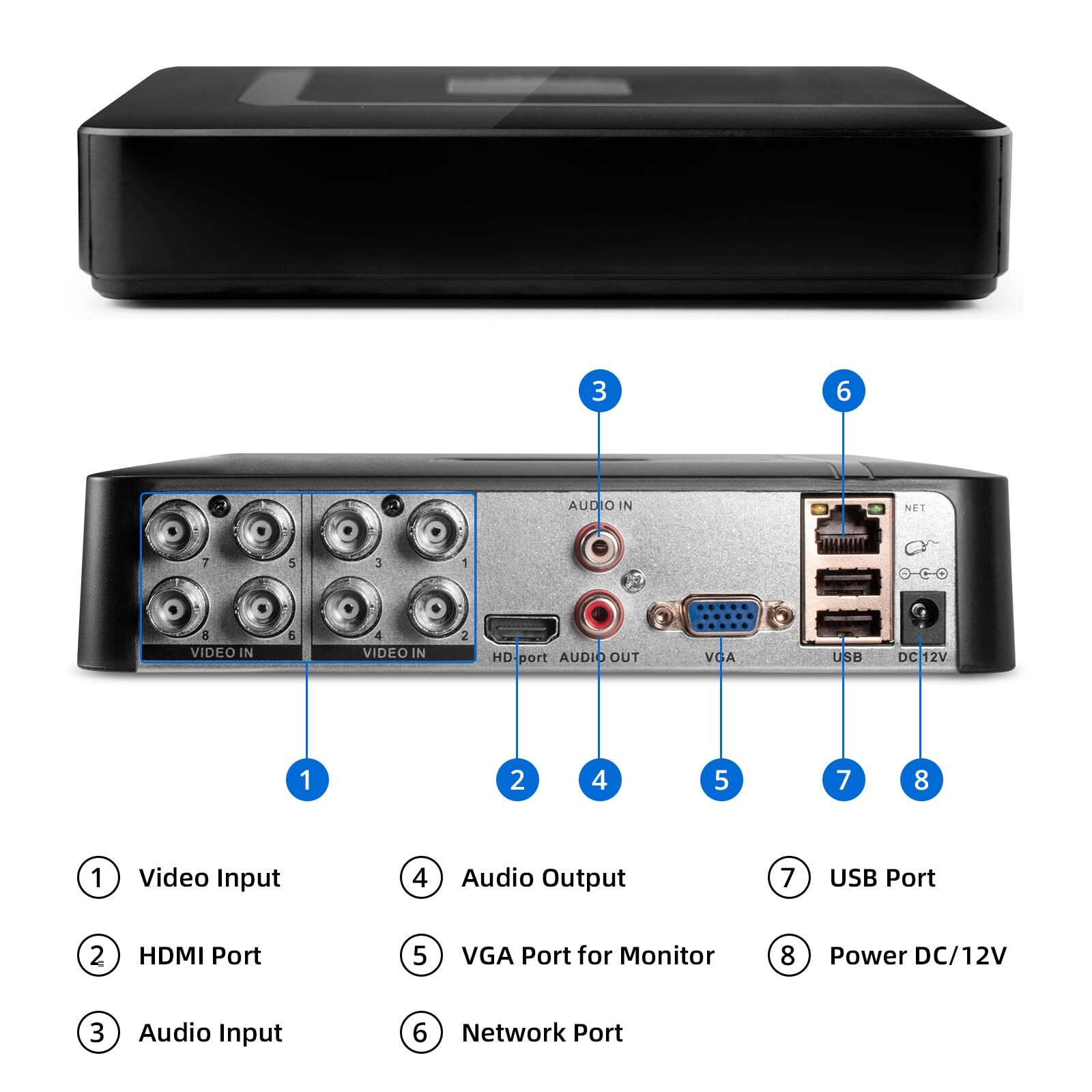 NEW 8CH 5MP Lite DVR 1080P Outdoor CCTV Security Camera System Kit Night Vision