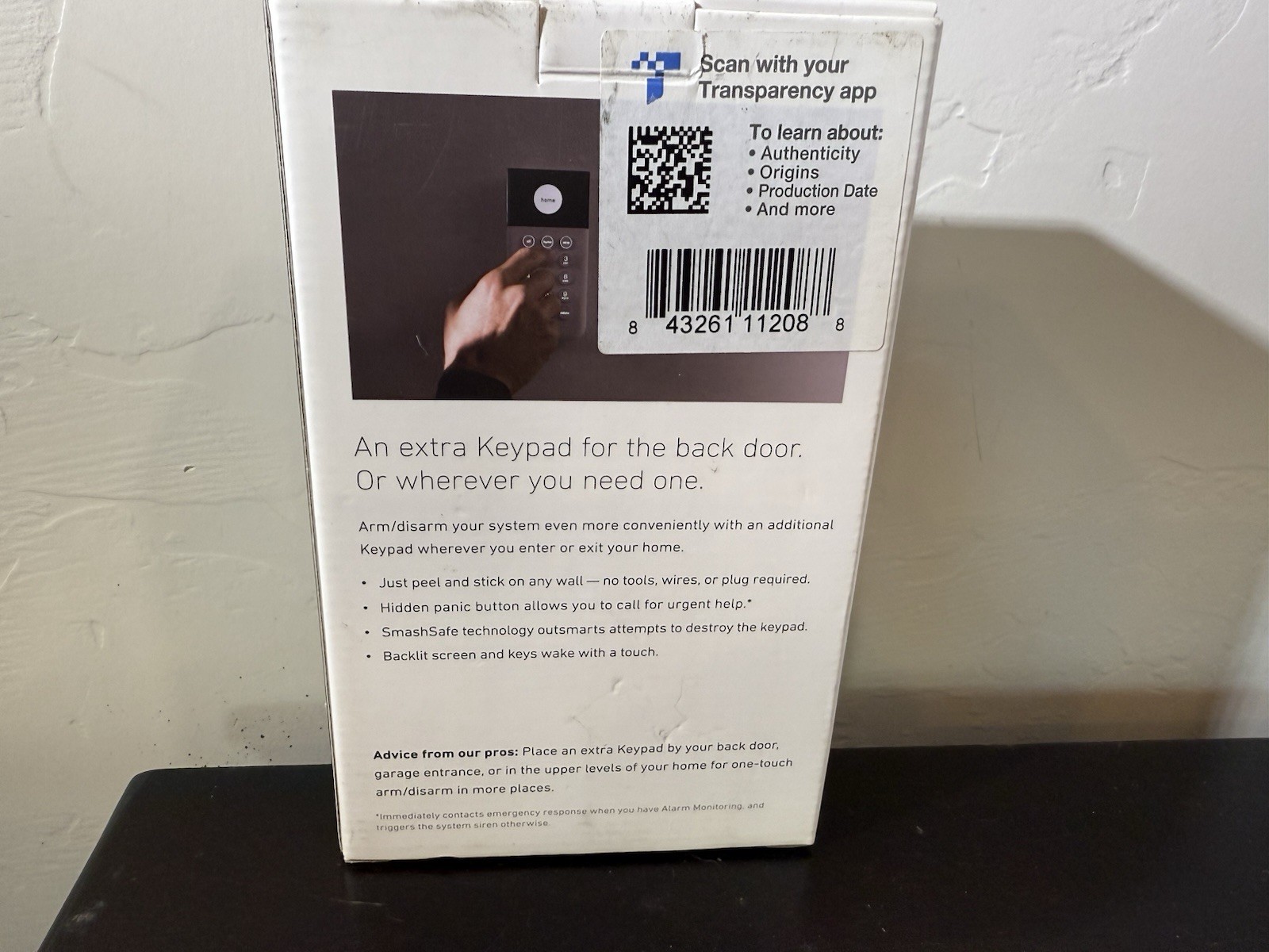 SimpliSafe SSKP3 Home Security System Wireless Keypad Remote White GENUINE w1