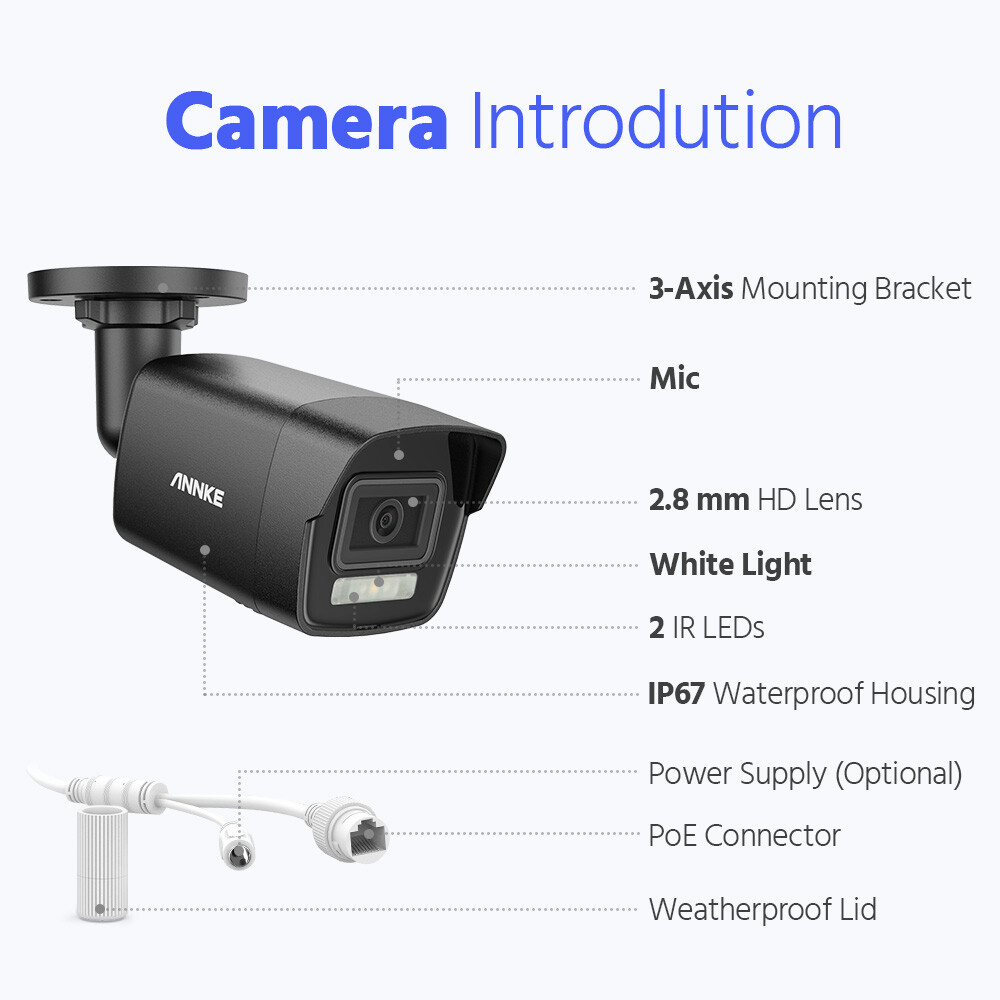 ANNKE 12MP 8CH 16CH NVR 5MP Audio POE Security Camera System AI Color Night IP67
