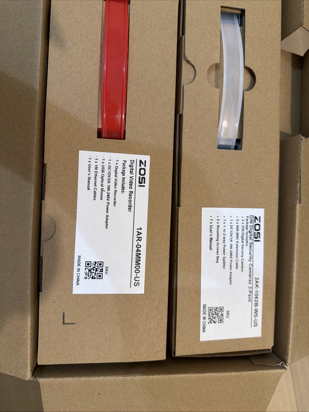 Zosi Video Surveillance System 4 Channels,2 Cameras