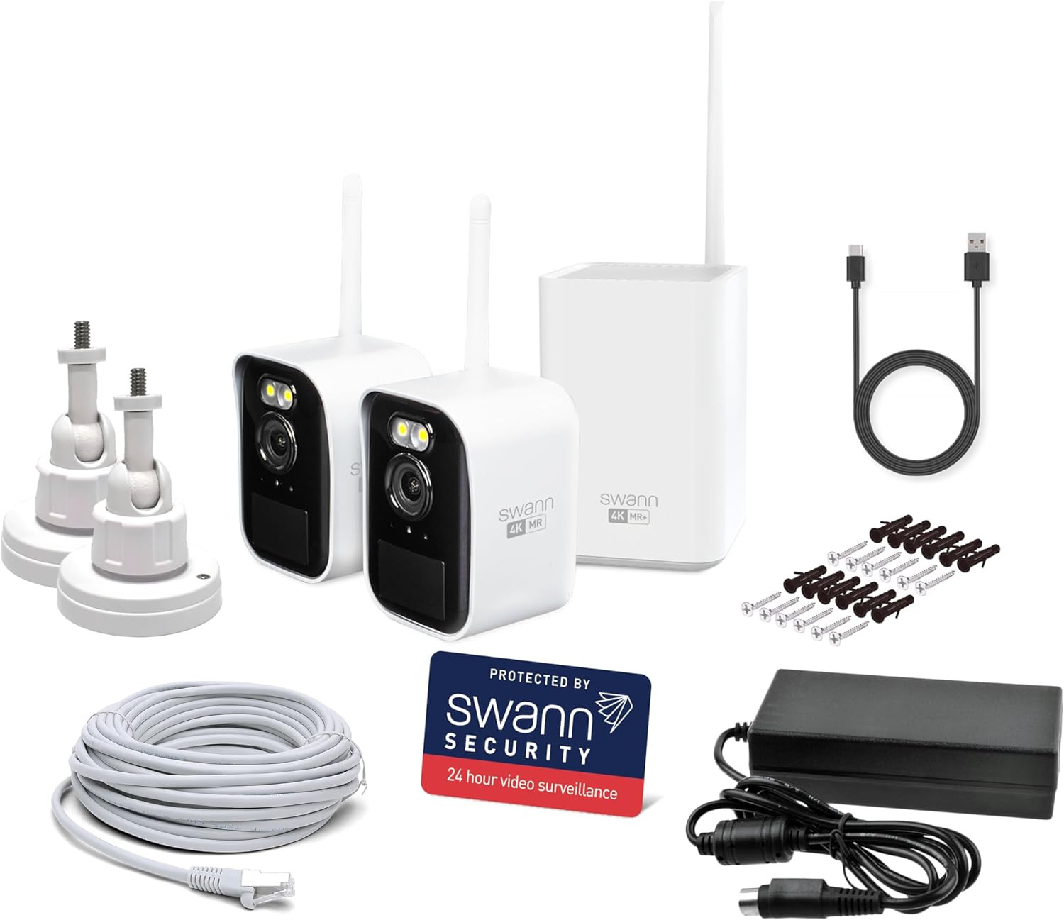 Maxranger Mini Kit 4K Wireless NVR Security System 2-Cam Kit,4K Camera Forever C