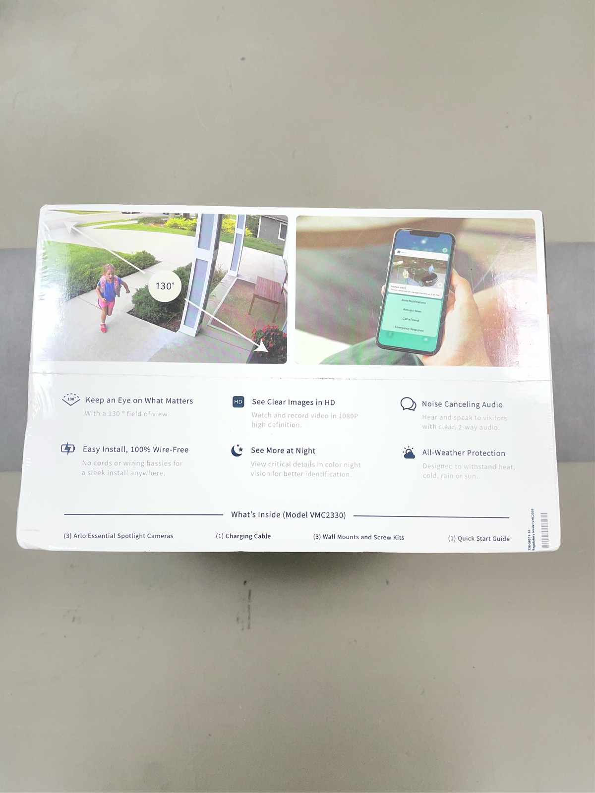 Arlo Essential 3-Cam Kit Plug-in Wired or Wireless Smart Indoor Security Camera