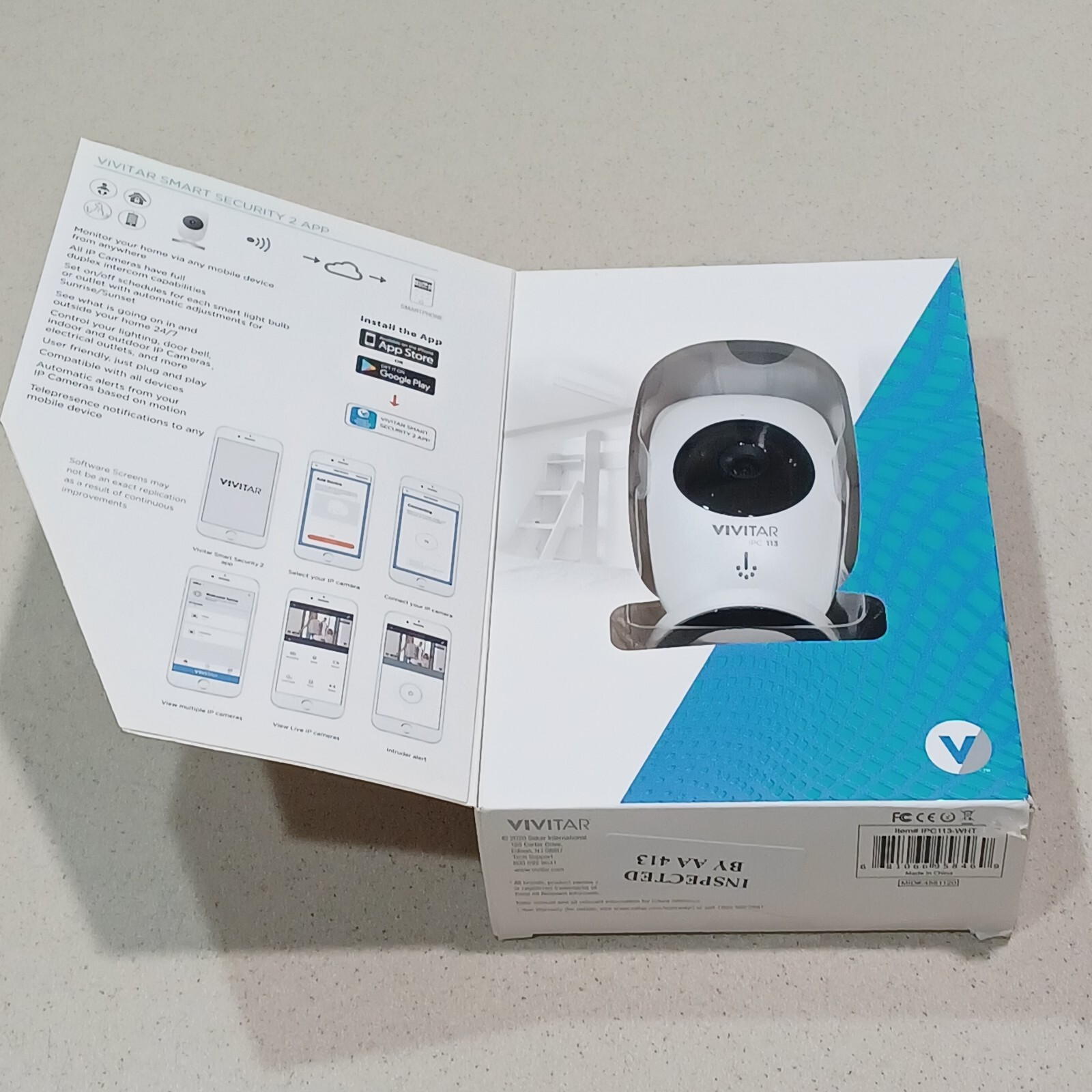 Vivitar Home Security Wi-Fi Cam White IPC PC113-WHT full HD 1080p resolution New
