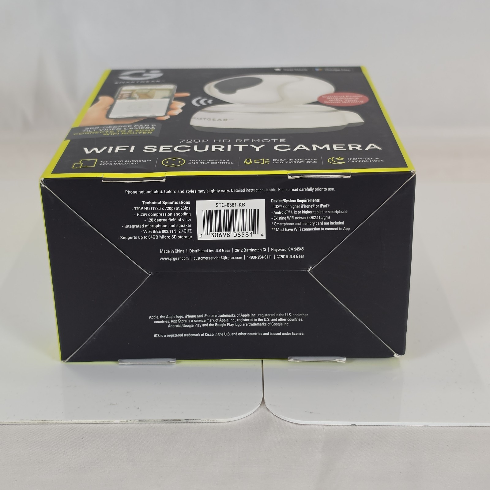 SmartGear STG-6581-KB 720P HD WiFi Security Camera 360 Pan Tilt Night Vision NOB