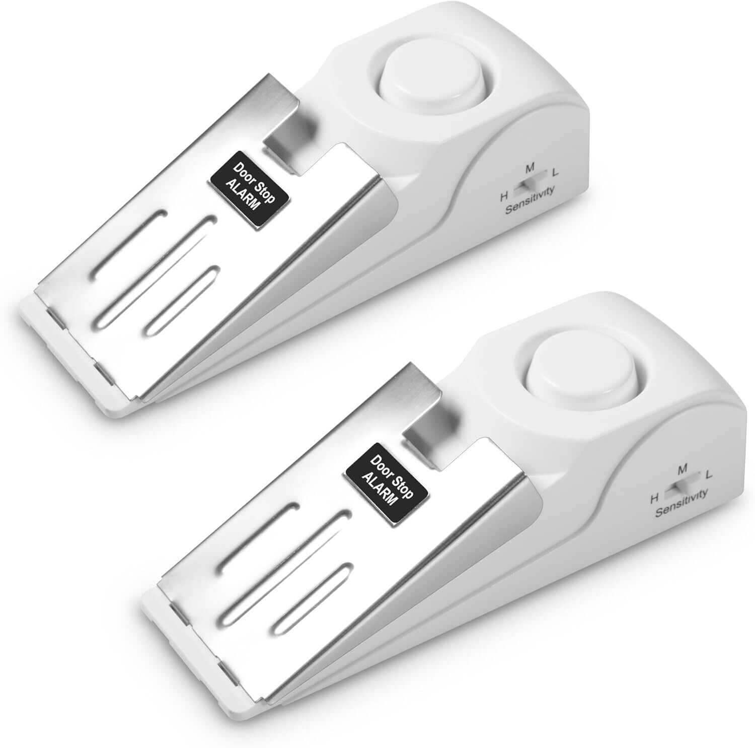 2 Pack Security Door Stop Alarm 120DB Hotel Home Portable Security Safety Tools