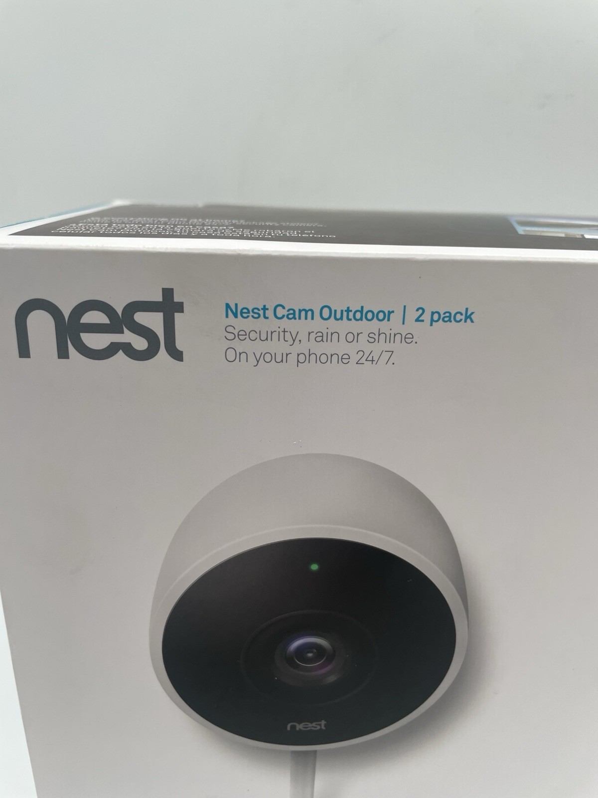 Nest Cam Outdoor Security Camera 1st Gen 2-Pack 1080p HD Wired Open Box