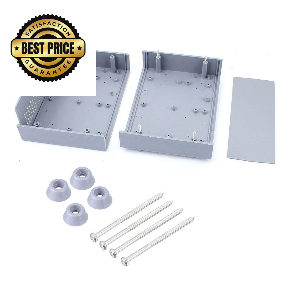 uxcell 165mmx120mmx68mm Gray Enclosure Case DIY Electronic 165*120*68, Grey