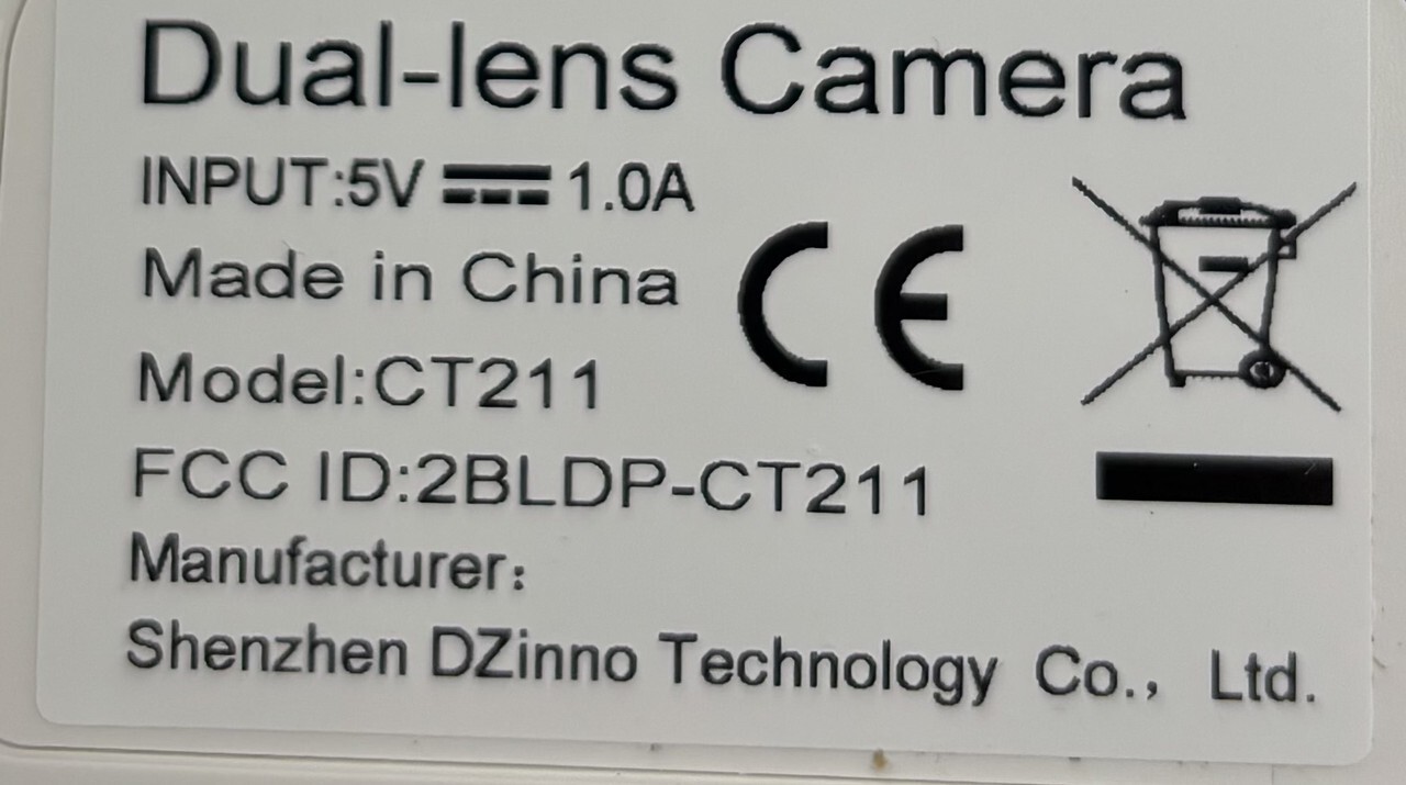 CT211 DUAL-LENS WIRELESS NETWORK CAMERA 5V WHITE TWO-WAY AUDIO