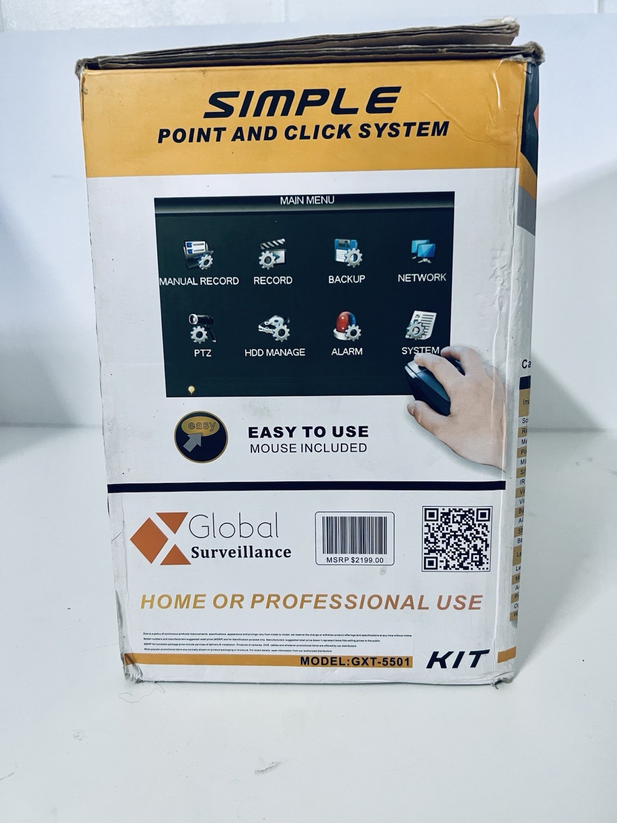 Global Surveillance 4 Channel H.264 Video Security Kit Wired Indoor/Outdoor DVR