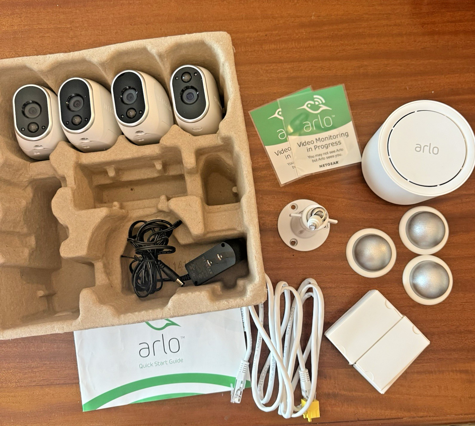 Netgear Arlo VMS3430-100NAS 4 Wire-Free HD Security Cameras System NEW OPEN BOX