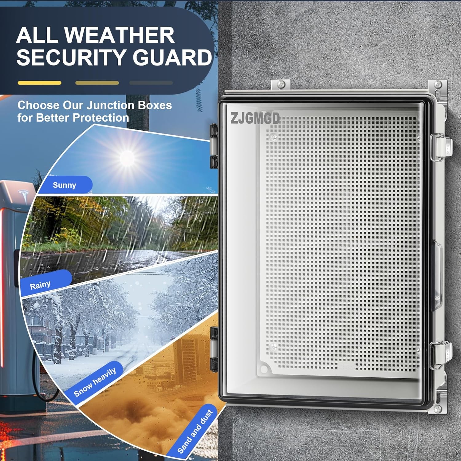 Waterproof Electrical Junction Box 13.8 x 9.8 x 5.9, Transparent Cover