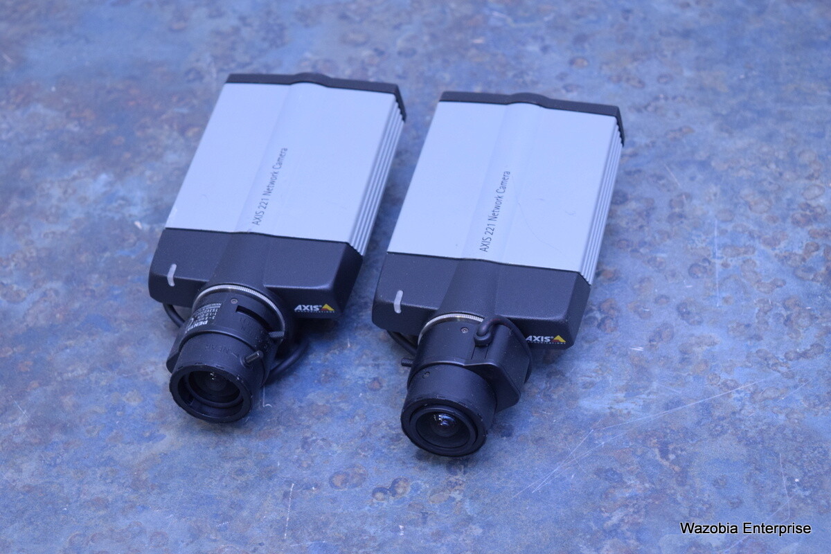 2 AXIS 221 NETWORK CAMERA 0221-001-02 WITH PENTAX 3-8 MM CS 1:1.0 D/N TS3VS10ED