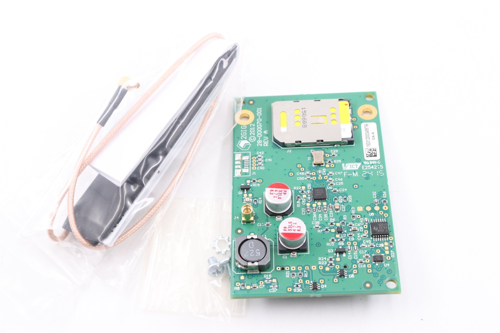 2GIG 2GIG-GC3GA-A/ANT3X AT&T 3G CELL RADIO MODULE W/ EXTERNAL ANTENNA FOR GC2