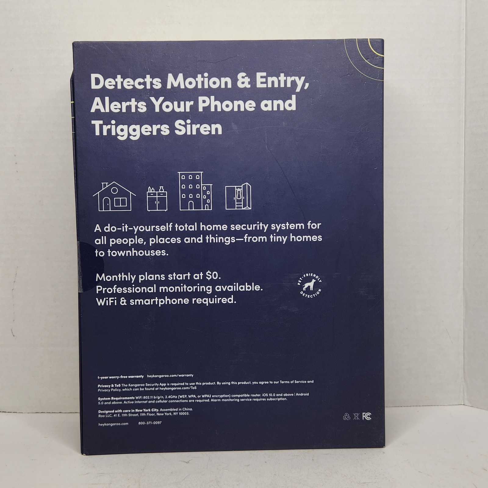 KANGAROO WiFi Wireless Home Security Alarm System App Based – New Open Box