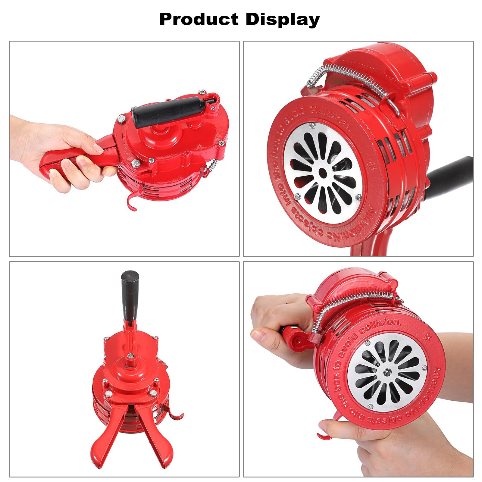 Hand Crank Siren Manual Operated Air Raid Siren with Foldable Handle for Spor…