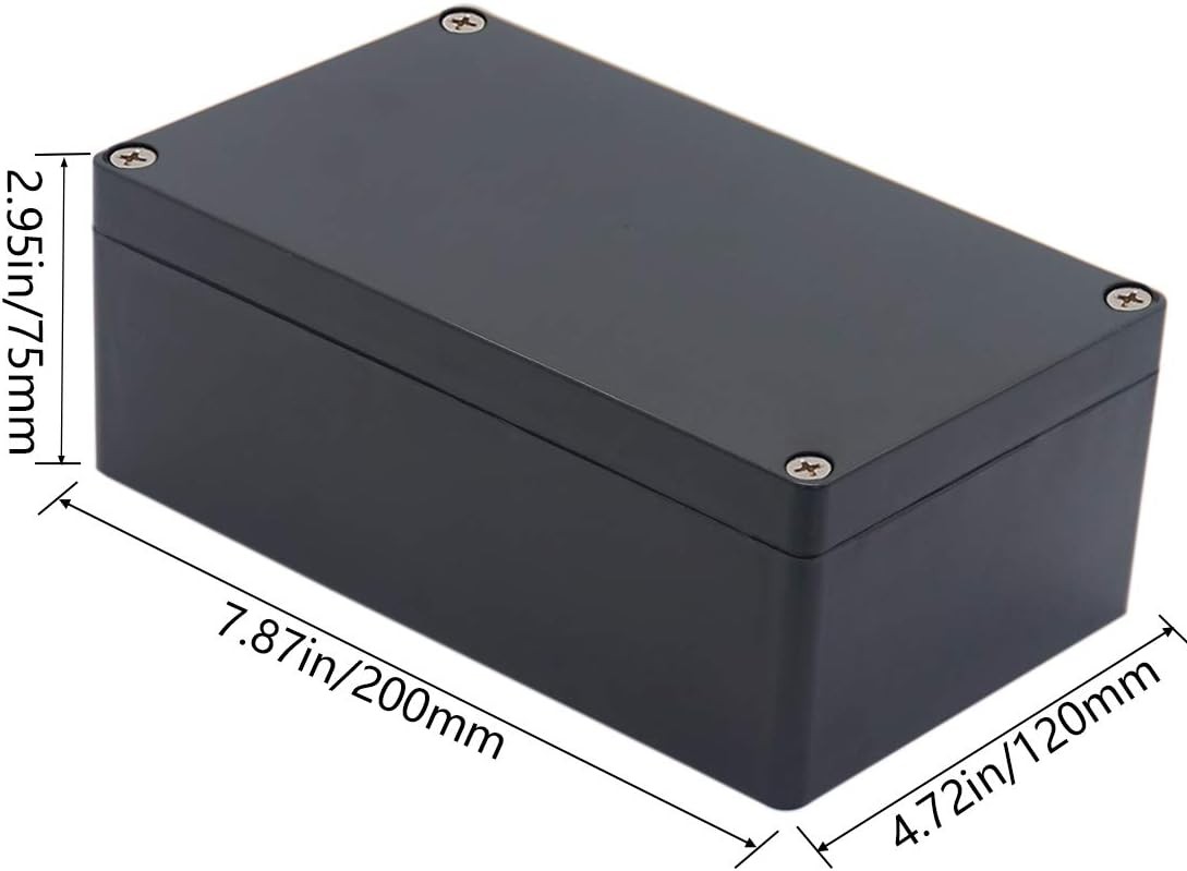 Project Box ABS Plastic Black Electrical Boxes IP65 7.87″x4.72″x2.95″,