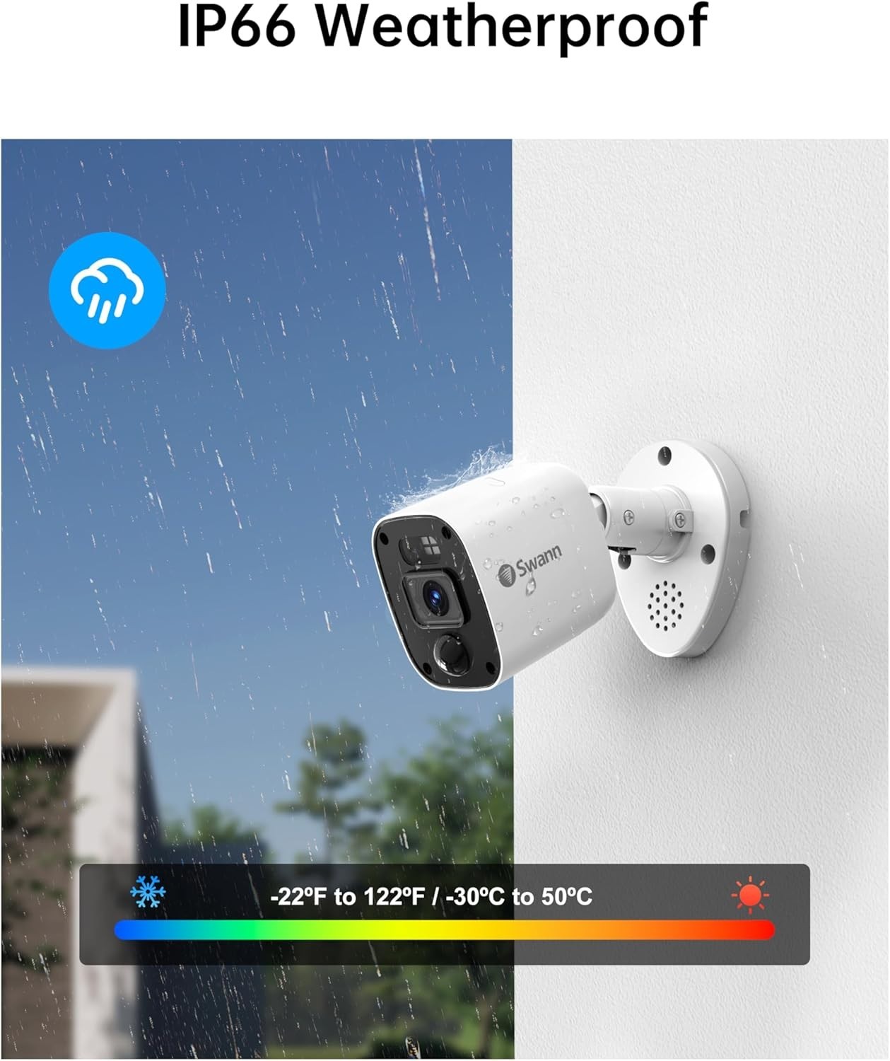Add-On DVR Flashing Light Bullet Camera with Sensor Spotlight, 4K UHD Video,
