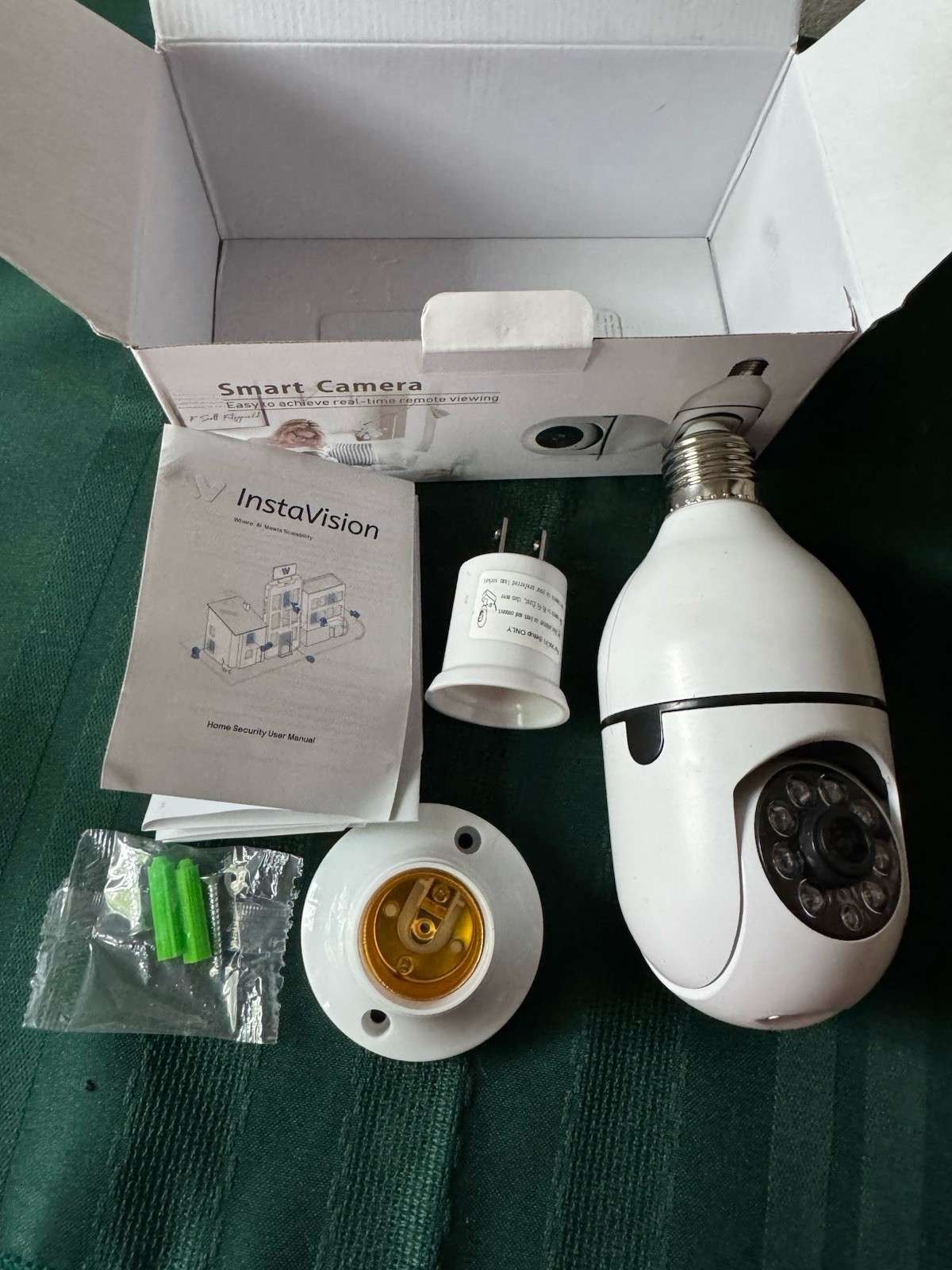 HD Wi-Fi Bulb Camera with Motion Detection, Night Vision, Remote Viewing, Onvif