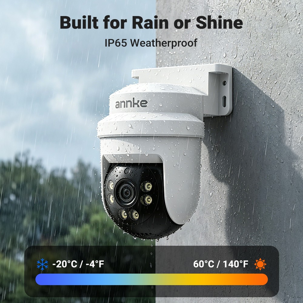 ANNKE 8CH 5MP DVR HD 1080P Video AI Security Camera System Outdoor 350° Pan&Tilt