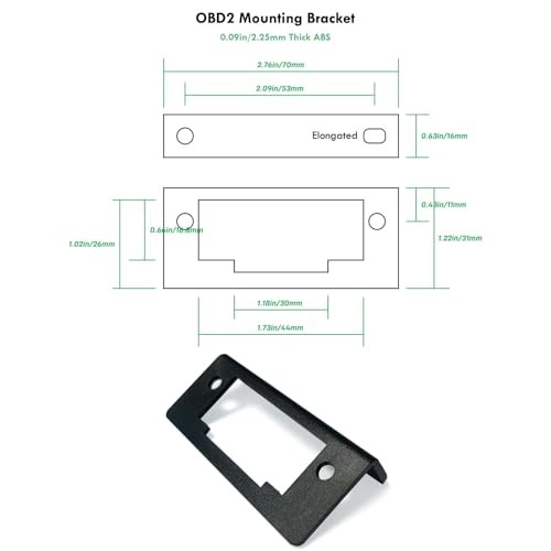 OBD2 J1962 Female to Open Pigtail Cable Bracket 16PIN OBDII Port 1 PC