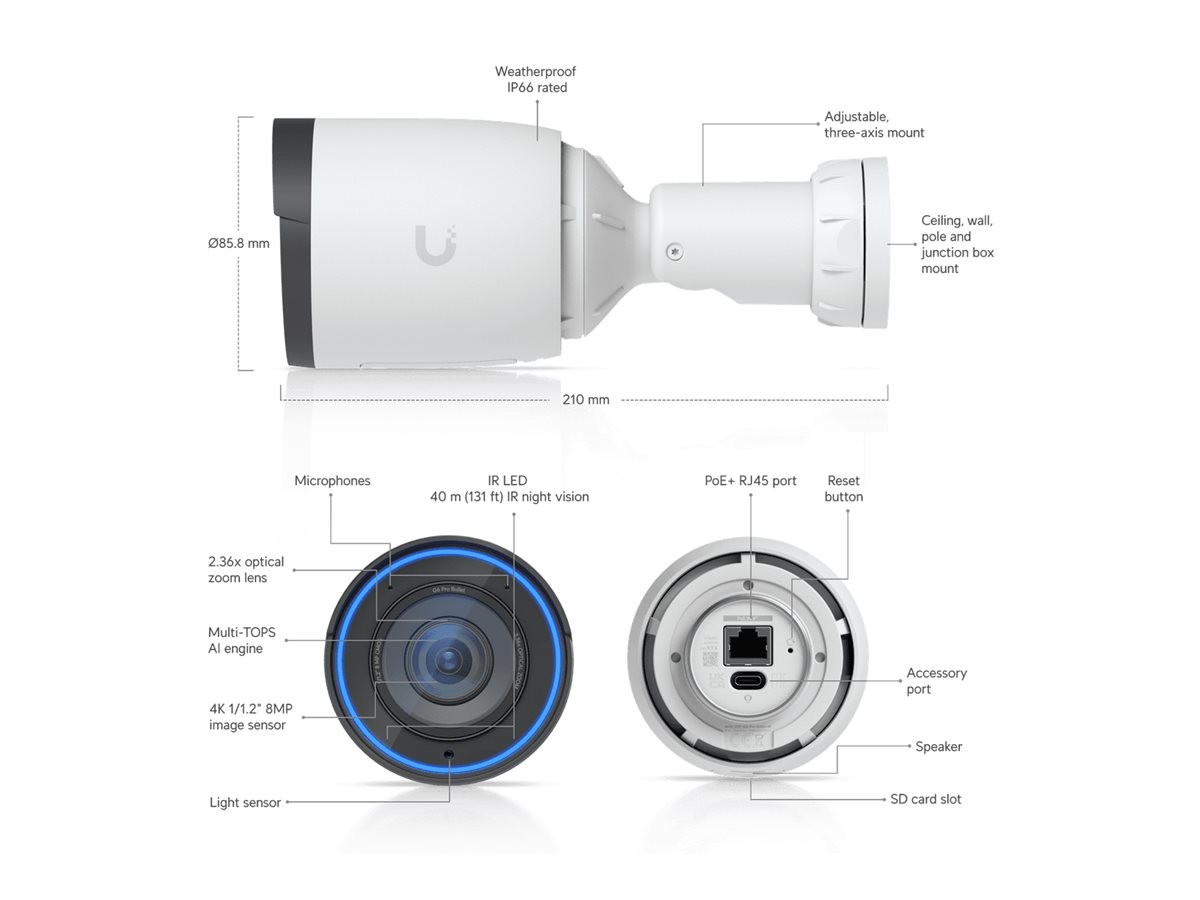 Ubiquiti UniFi Protect G6 Pro Network surveillance UVC-G6-PRO-BULLET-W
