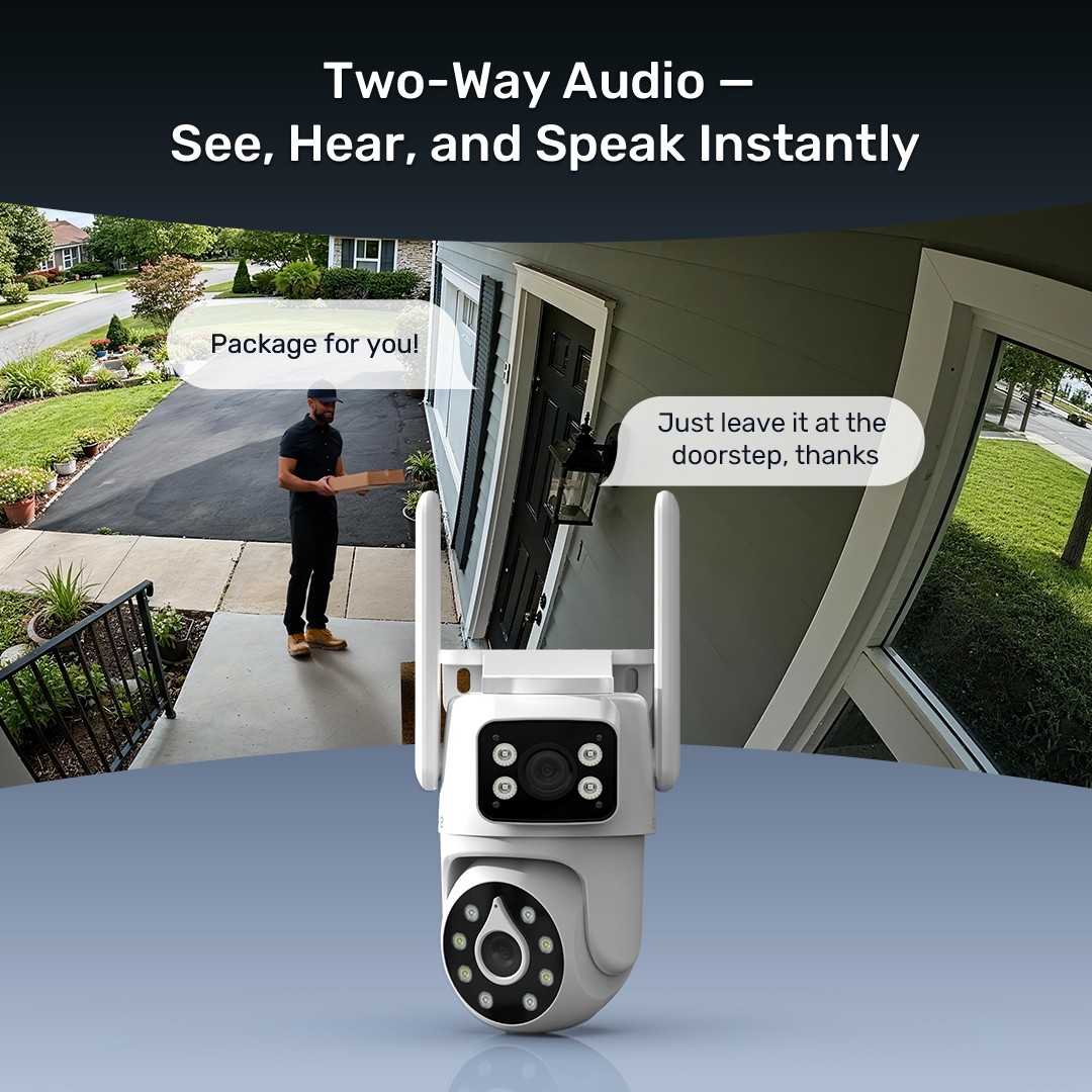 ANNKE 4MP PT Dual Lens Wireless Security Camera System 2 Way Audio 2.4G/5G WIFI