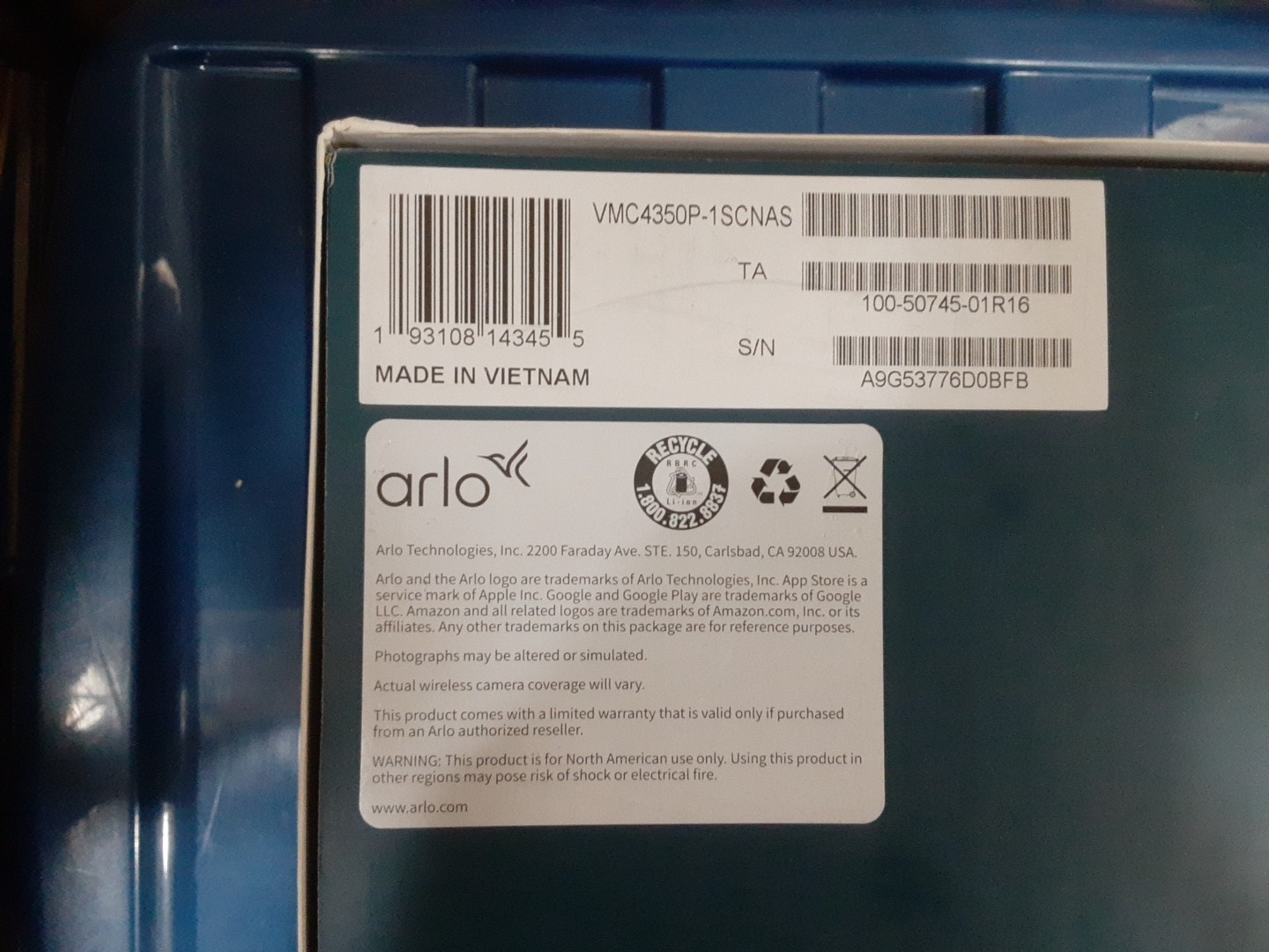 Brand New, Open Box, Arlo Pro 4 3-Cam Kit with Bonus Solar Panel – White, 2K ?