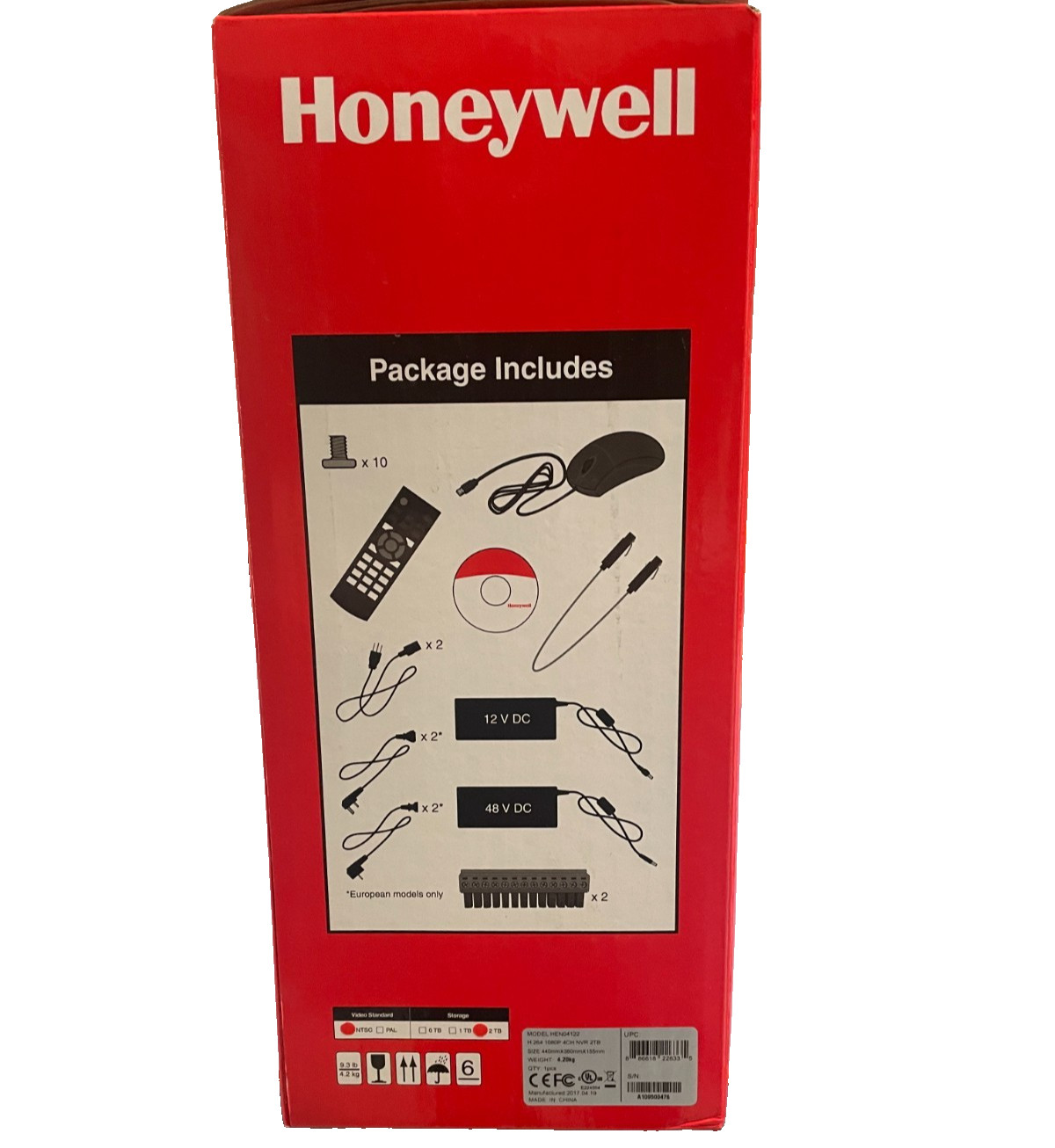 Honeywell HEN04122 Performance Series IP Embedded 4-CH NVR 2TB NEW IN OPEN BOX!