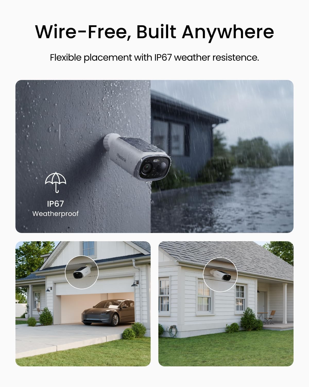 REOLINK 3K Security Cameras Wireless Outdoor Dual-Band WiFi 6, Argus White