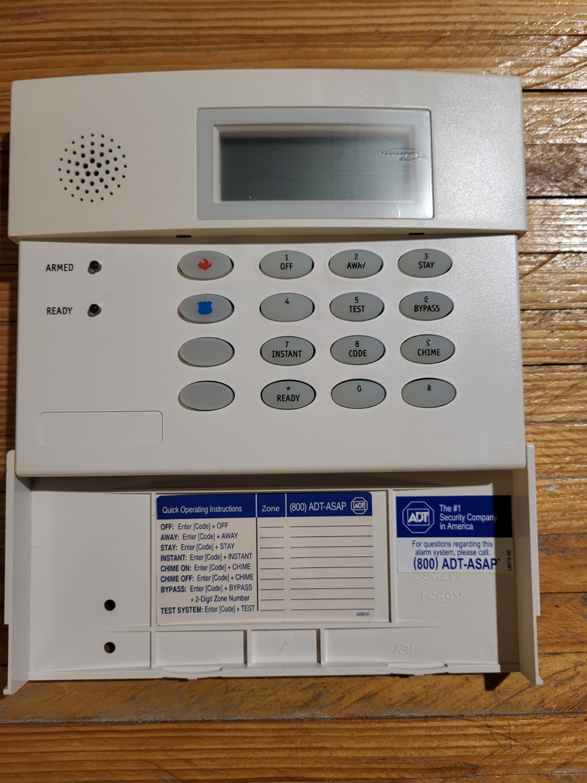 ADT Safewatch Pro 3000 Home Alarm Keypad 6150 ADT