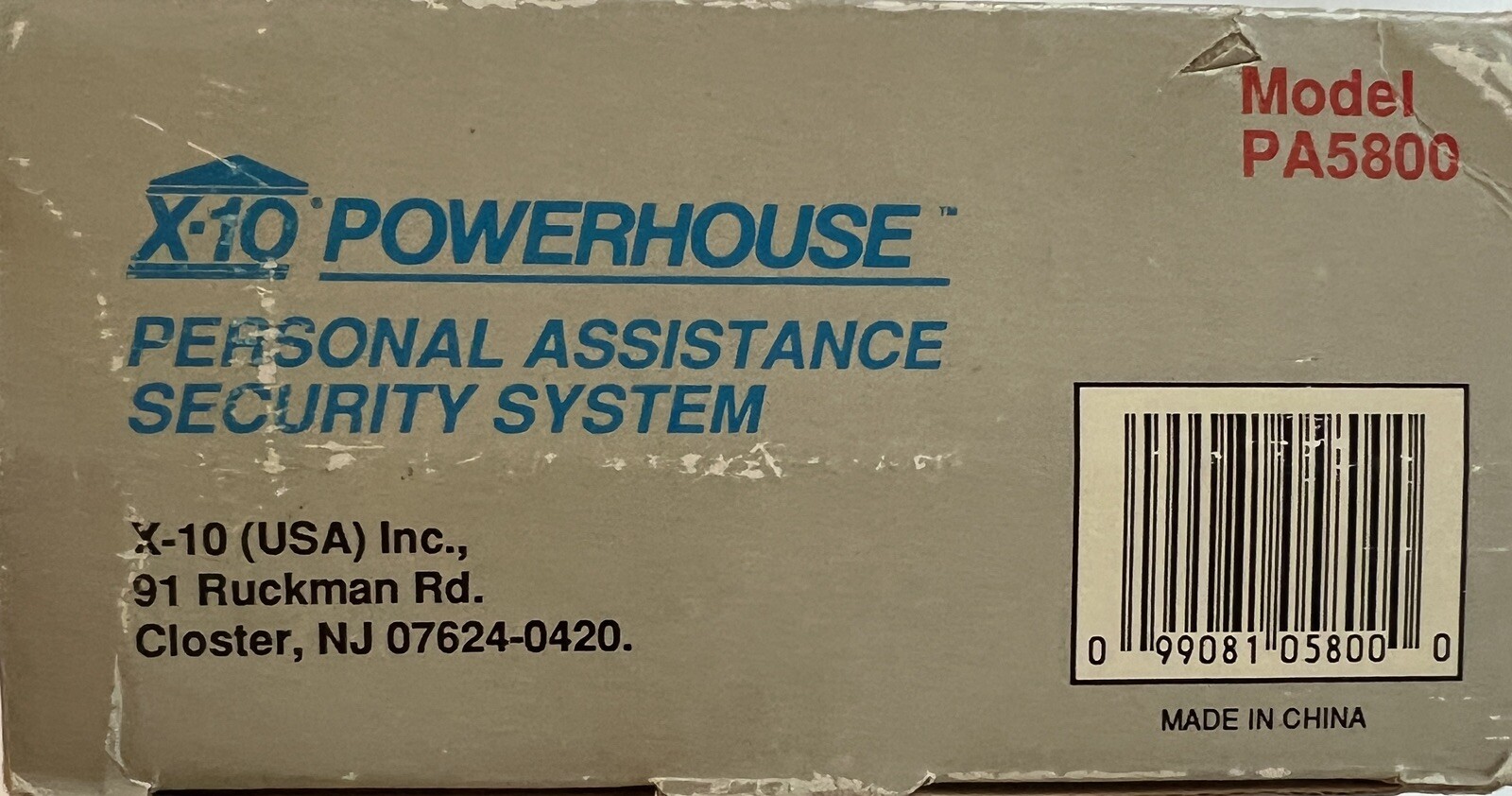 X-10 Powerhouse Personal Assistance Security System PA5800 New Open Box