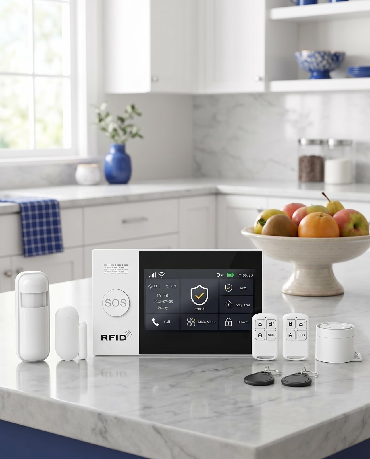 Wireless Home Security Alarm System | 4.3″ Touch Screen | GSM/4G+WiFi | DIY Sens