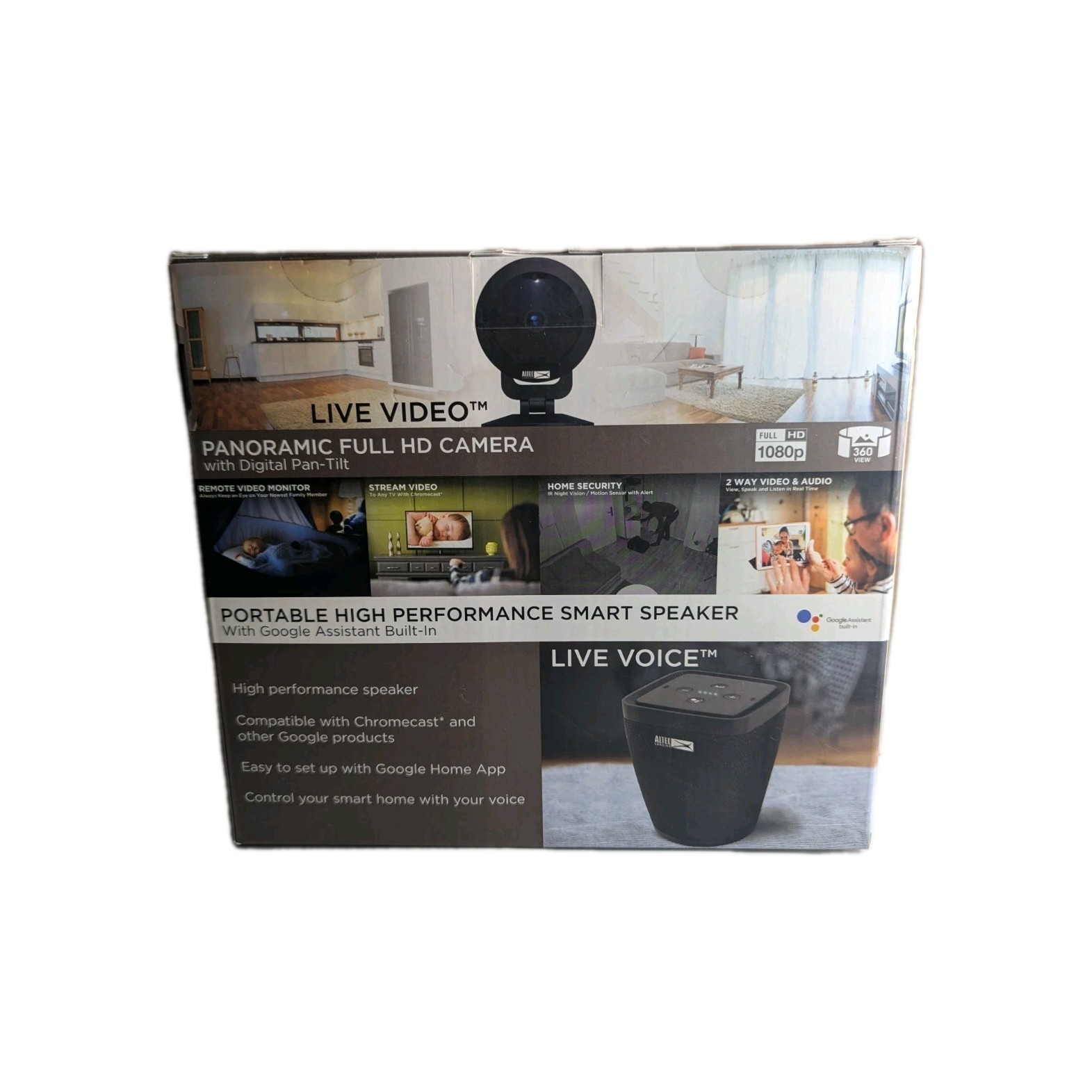 Altec Lansing Voice Activated Smart Security System Camera & Bluetooth Speaker