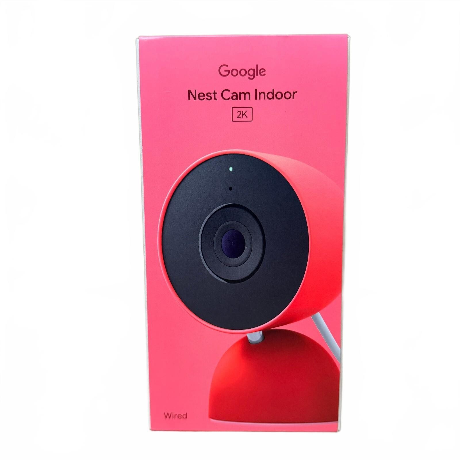 Google Nest Cam Indoor Wired 3rd Gen 2K Video Gemini Red NEW FAST SHIP