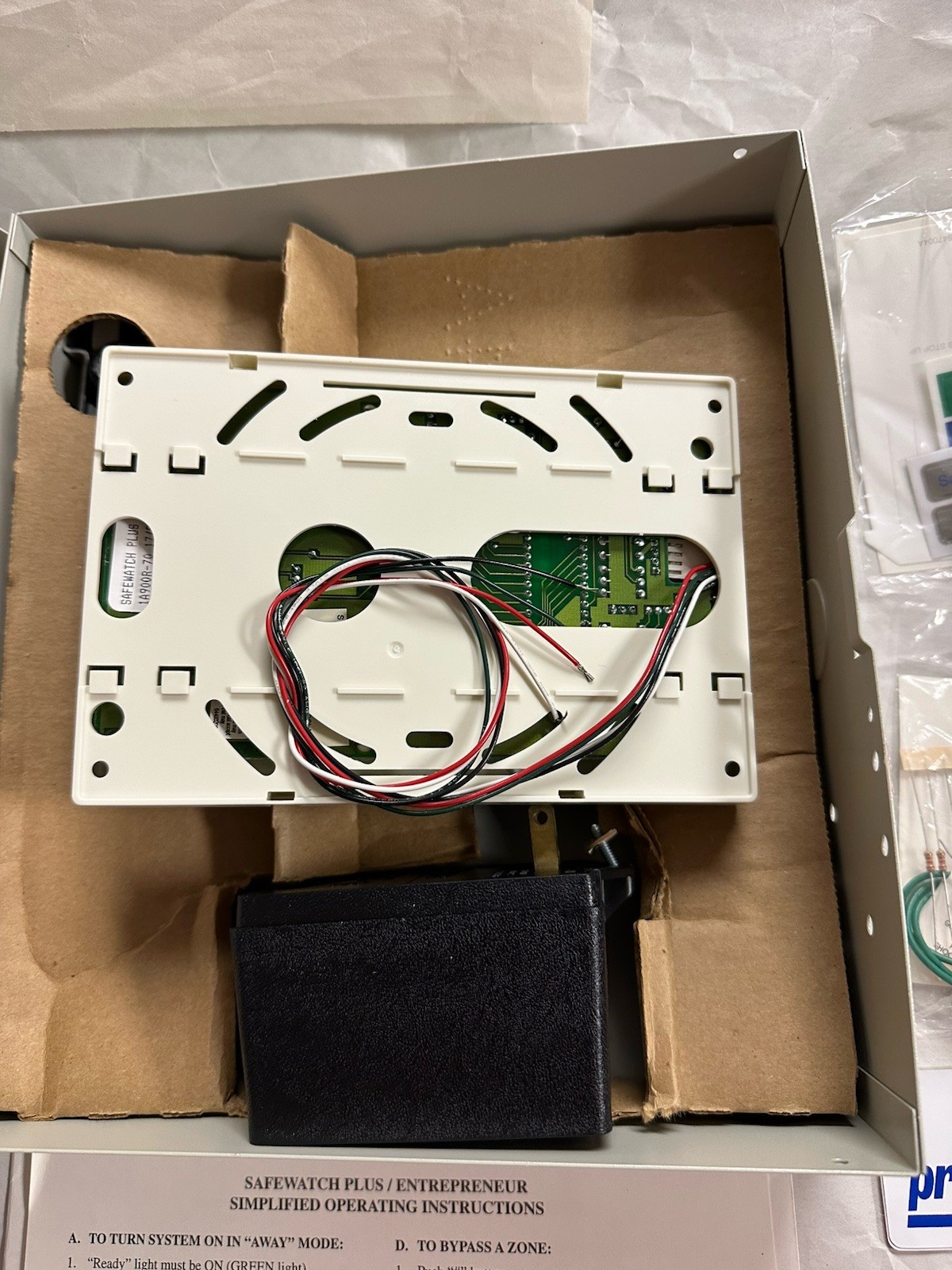 NEW ADT Safe Watch Plus/Entrepreneuer Security Control Panel