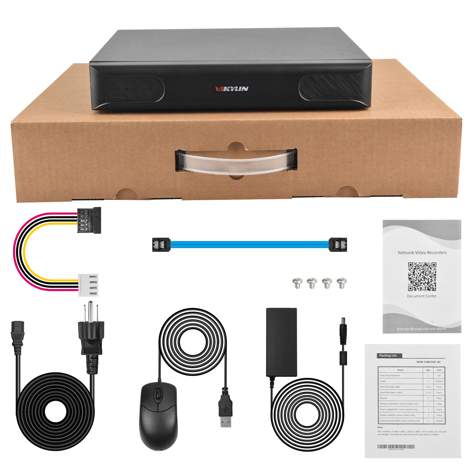 VIKYLIN SmartFind 8POE 8CH NVR System AI MIC Full Color 4MP Security Camera Lot