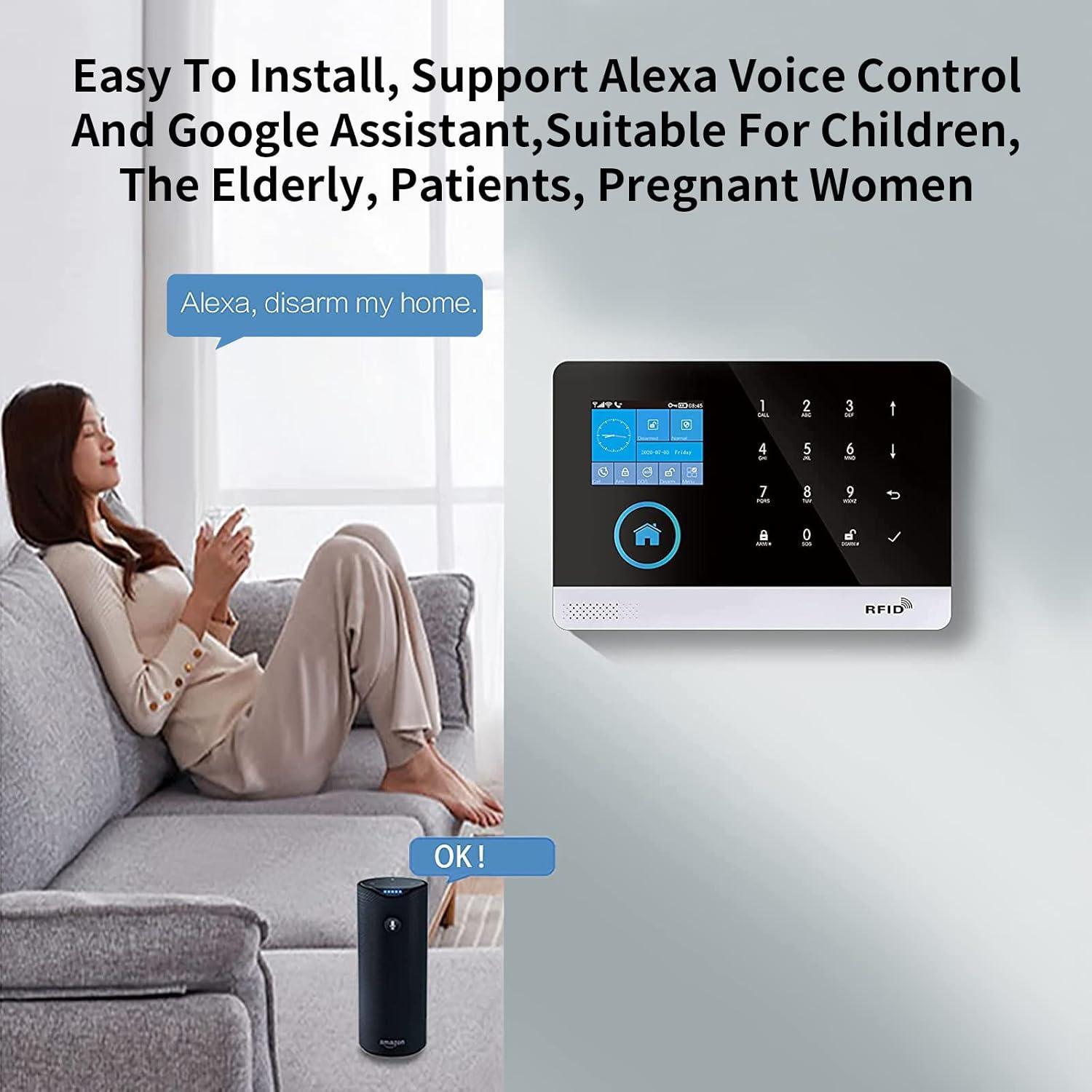 2.4G WiFi 4G GSM Wireless Tuya Smart Siren Alarm System Window Motion Sensor App