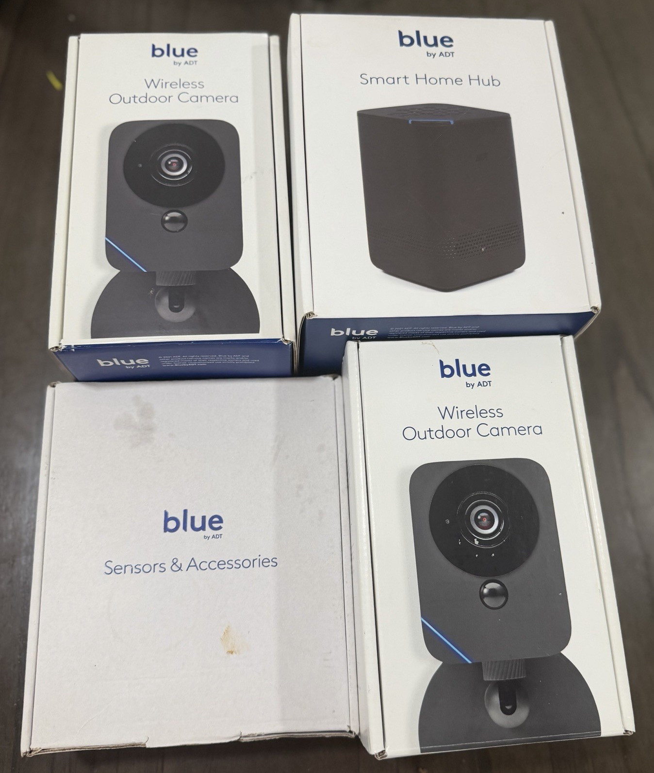 blue by ADT 2 Wireless Outdoor Cameras 1080p w/ Smart Hub Door/Window Sensor