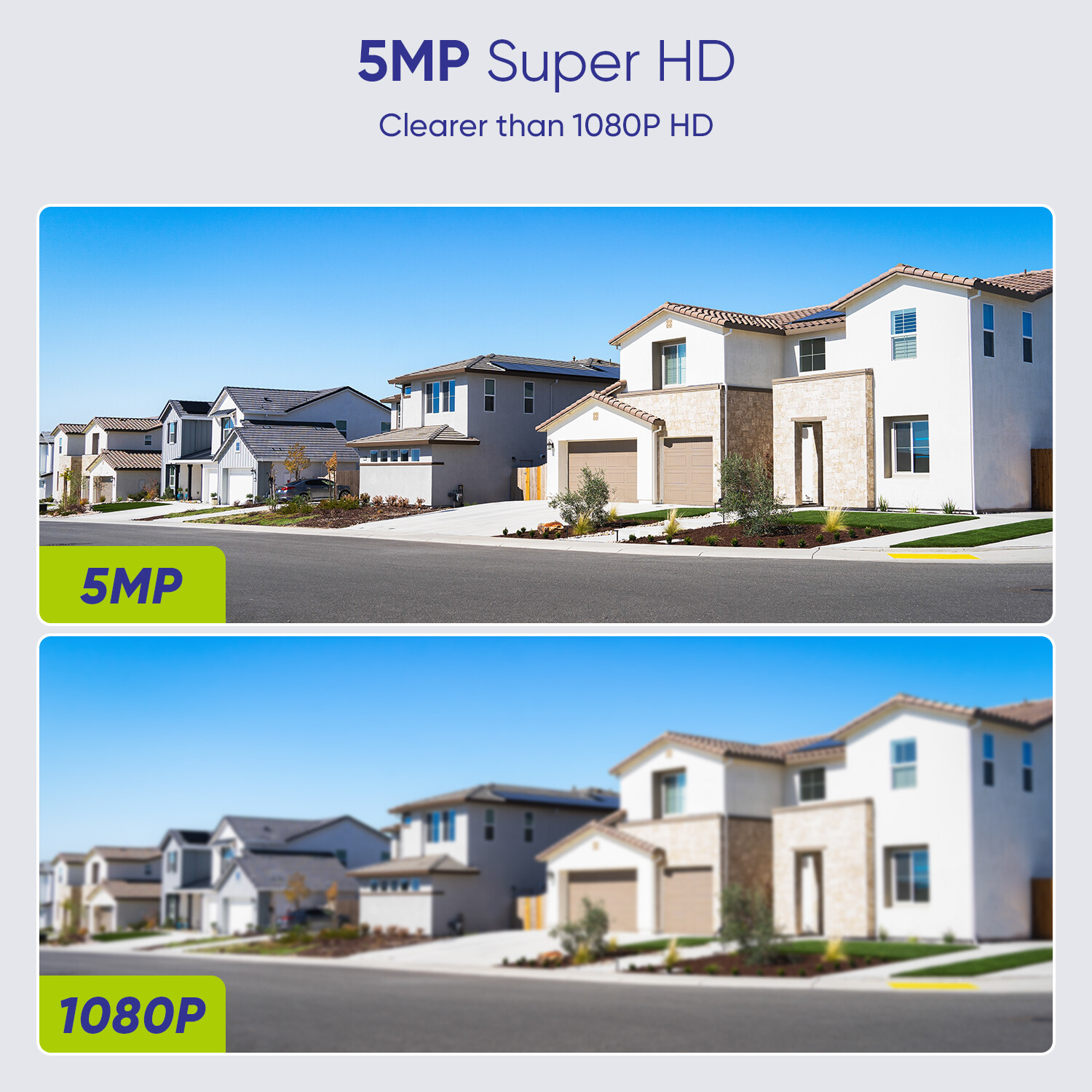 SANNCE 4pcs HD 5MP Bullet Home Security Camera Outdoor Night Vision IP66 CCTV
