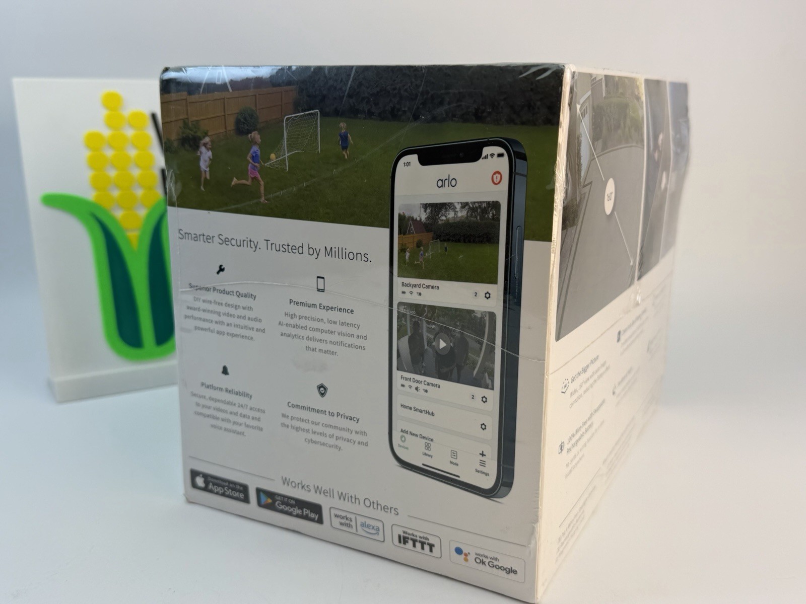 New! Arlo Pro 4 3-Cam Kit with Bonus Solar Panel – White – New