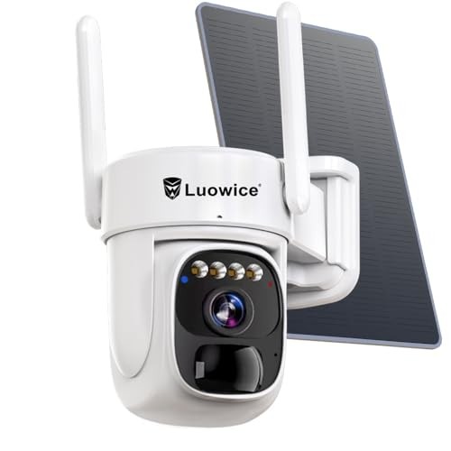 Solar Security Camera Wireless Outdoor, 3W Solar Panel, 360° Pan Tilt Solar