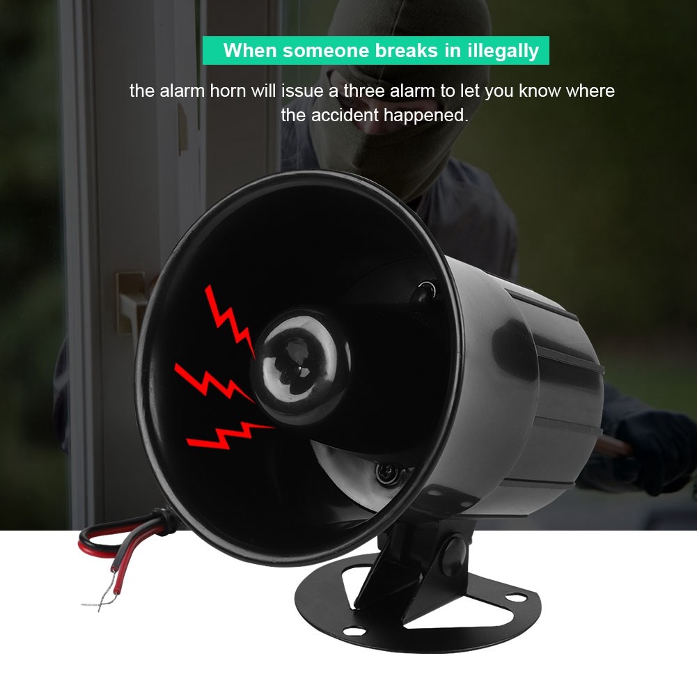 Wired Alarm Siren Horn Outdoor Home Security Protection System 12V DC New