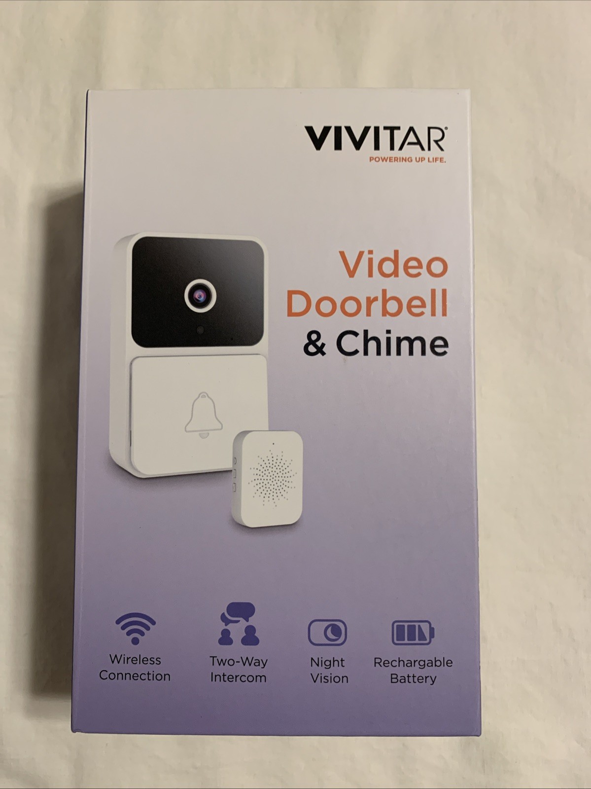 Vivitar Security Video Doorbell & Chime Kit WIFI White DB201 NOC – NEW SEALED