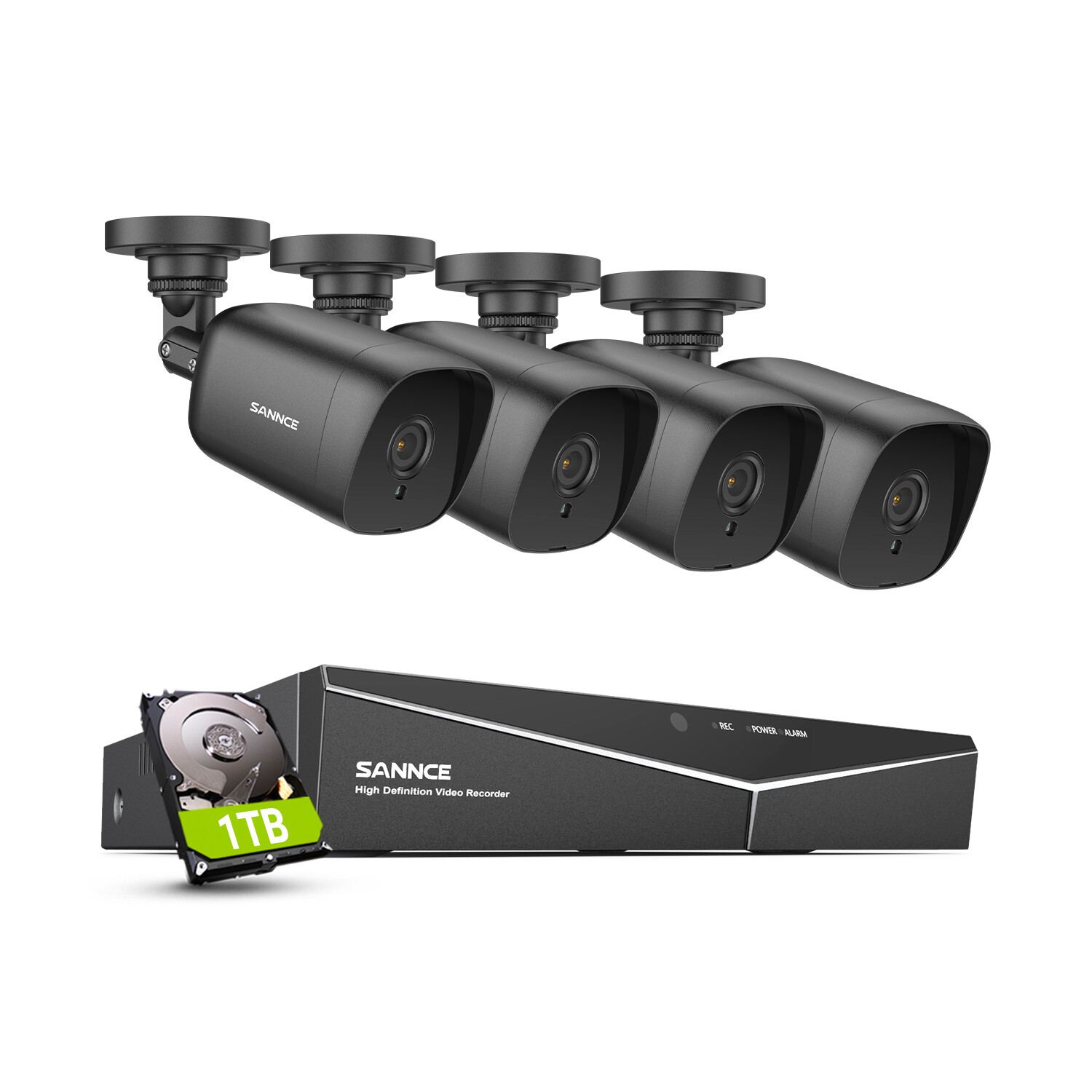SANNCE 5IN1 8CH DVR HD 5MP Video Security Camera System Outdoor EXIR Night 1TB