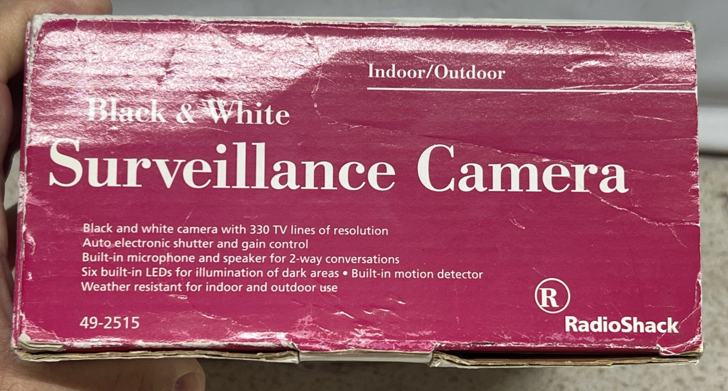 Radio Shack Black And White Wireless Surveillance System