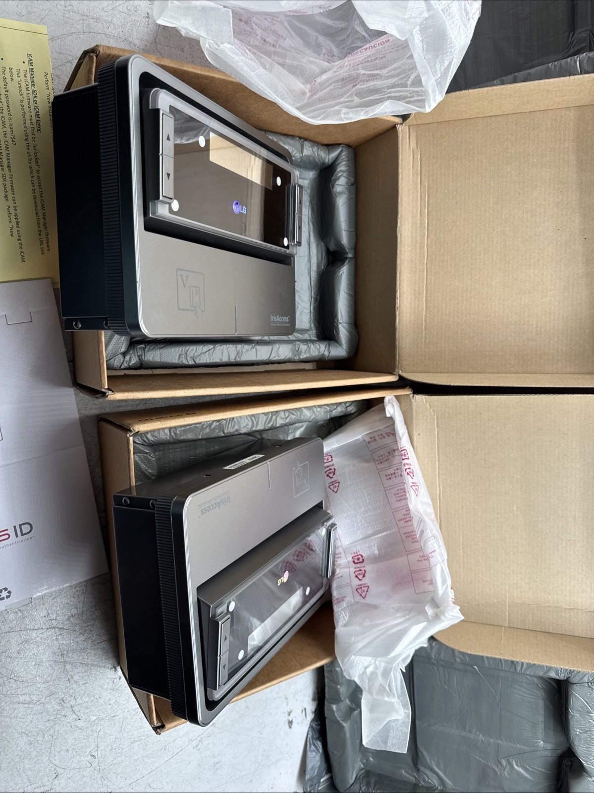 Lot Of 2 IRISACCESS iCAM4000R iCAM7 Multifactor Biometric Iris Reader “UNTESTED”
