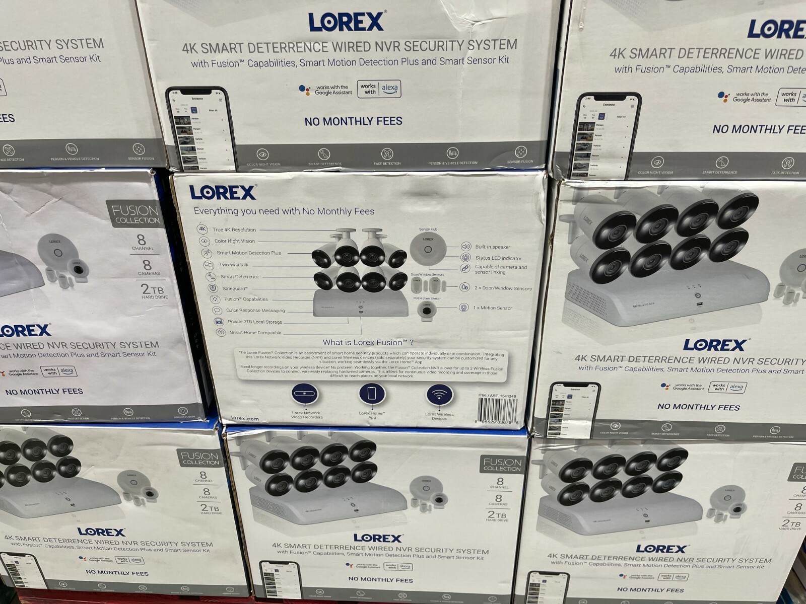 Lorex 4K UHD 8-channel Fusion NVR Security System w 8 Smart Deterrence 4K Camera