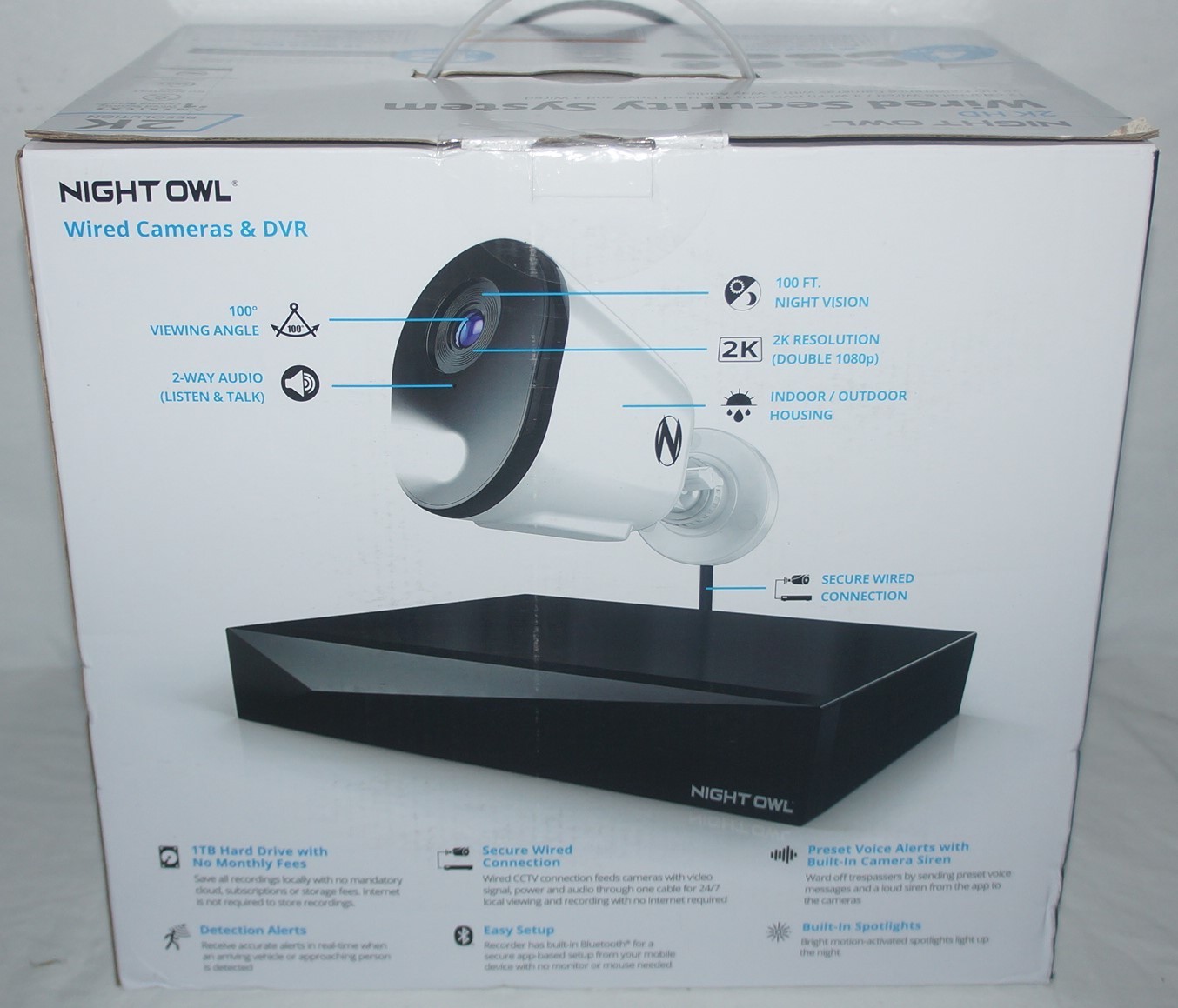 New Night Owl 2-Way Audio 12 Channel 1TB DVR Video 4 Security Camera System