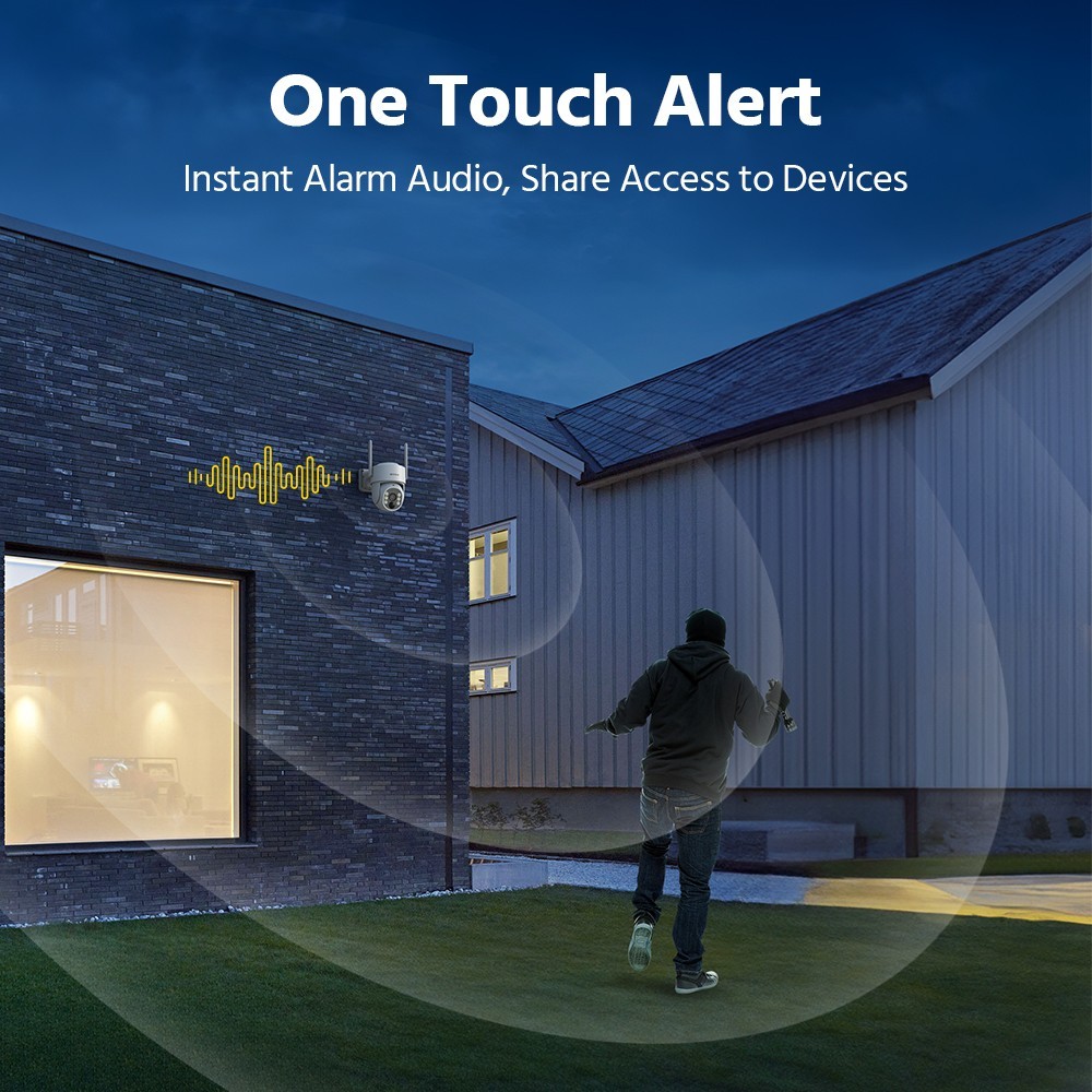Annke 4MP Wireless Solar Battery Powered Security Camera System PT Color Night